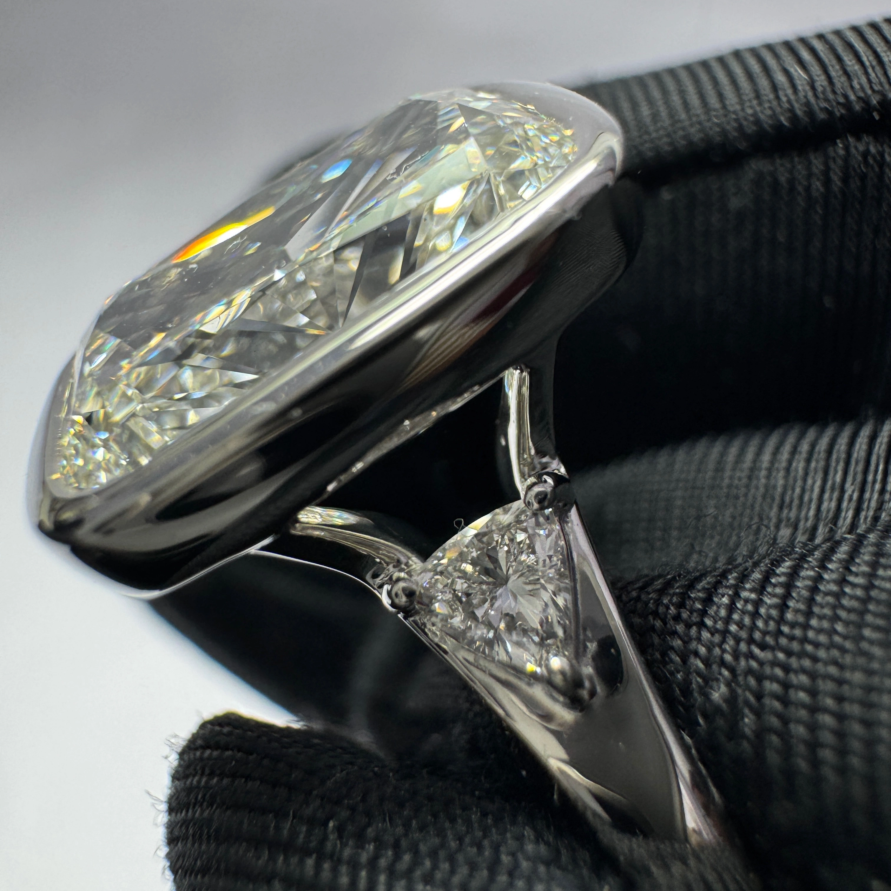 PT950 Platinum Cushion & Trilliant-Cut Lab-Grown Diamond Engagement Ring view 10