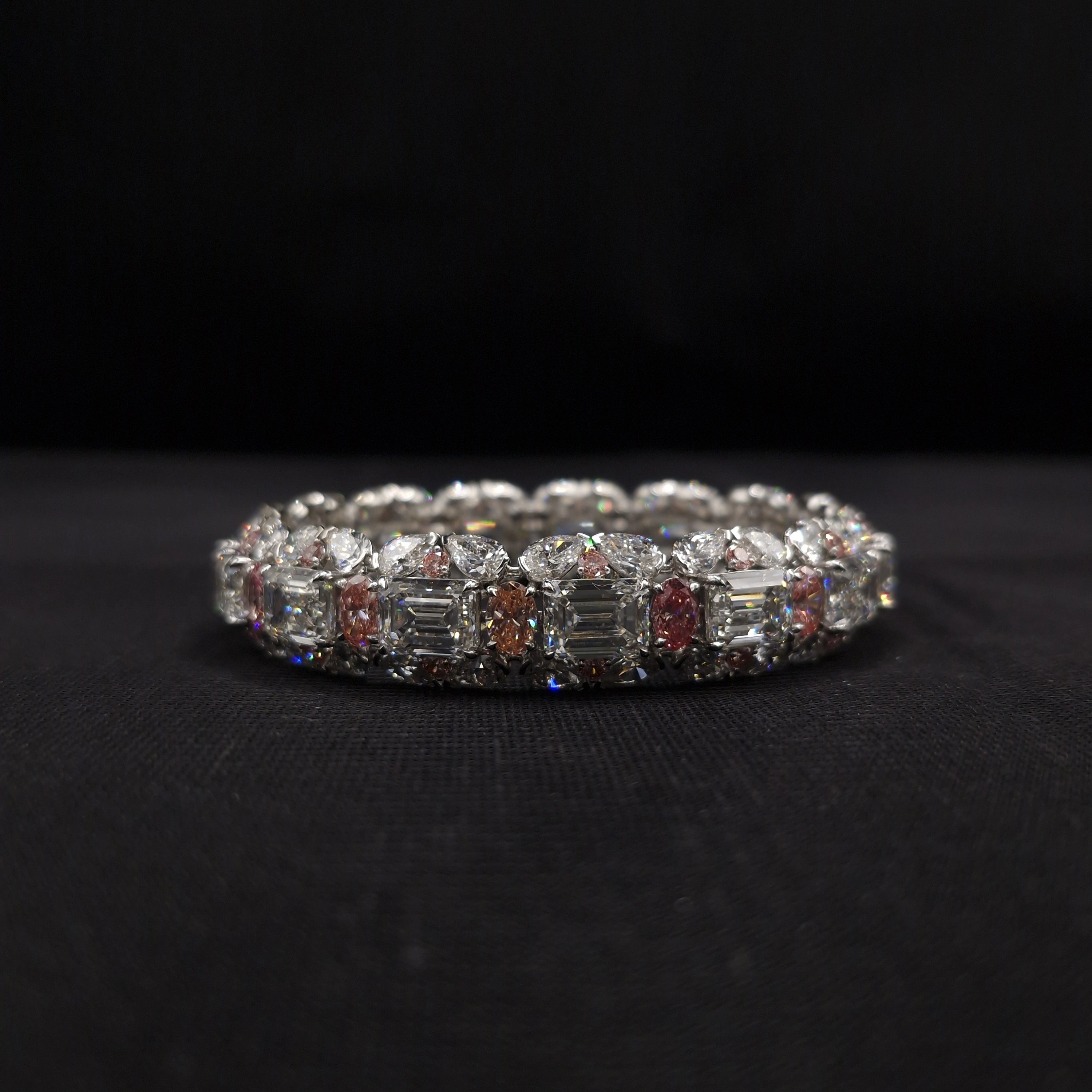 72.97 TCW Multi-Shape Lab-Grown Diamond Statement Bangle | 14K Gold | Creator’s Masterpiece