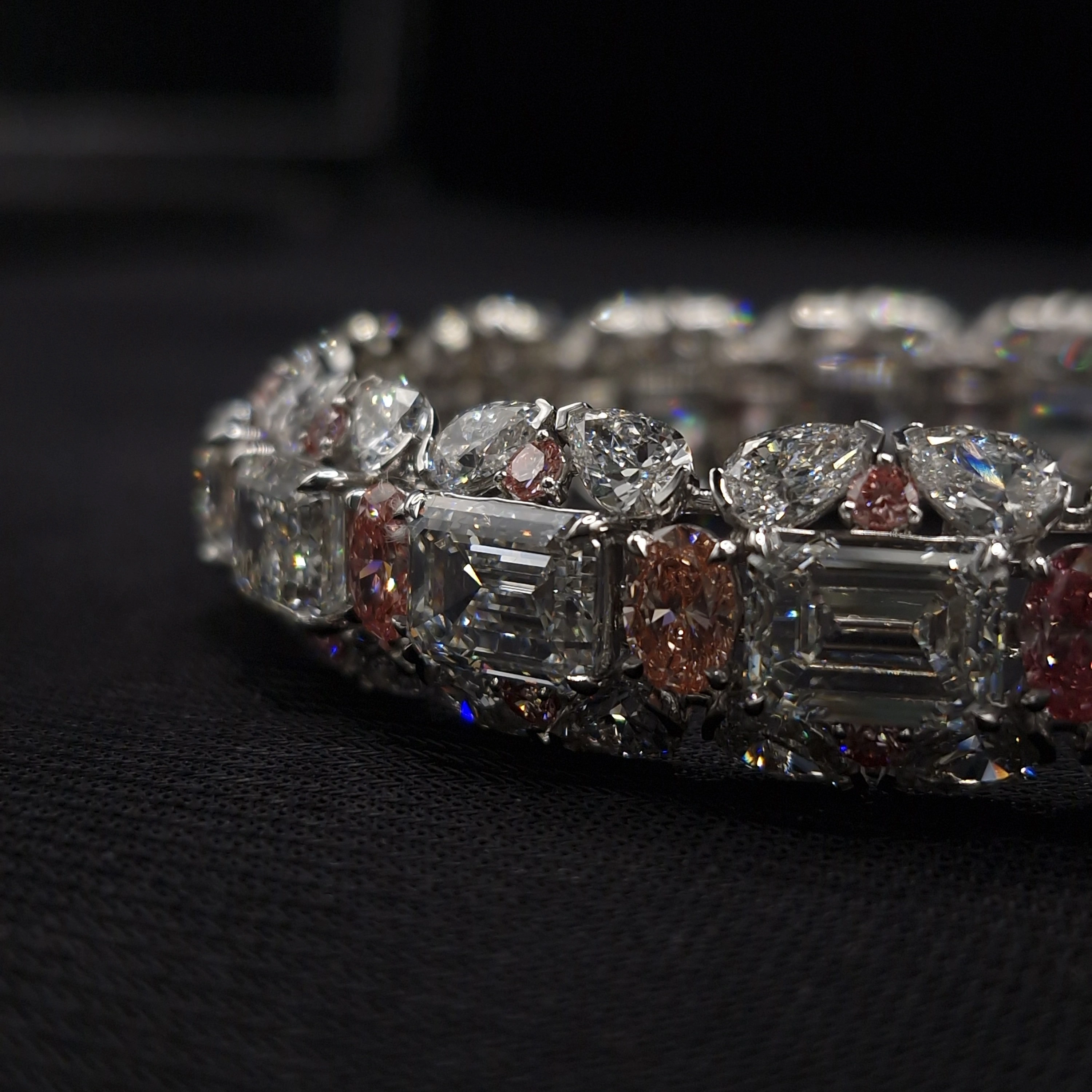 72.97 TCW Multi-Shape Lab-Grown Diamond Statement Bangle | 14K Gold | Creator’s Masterpiece view 3