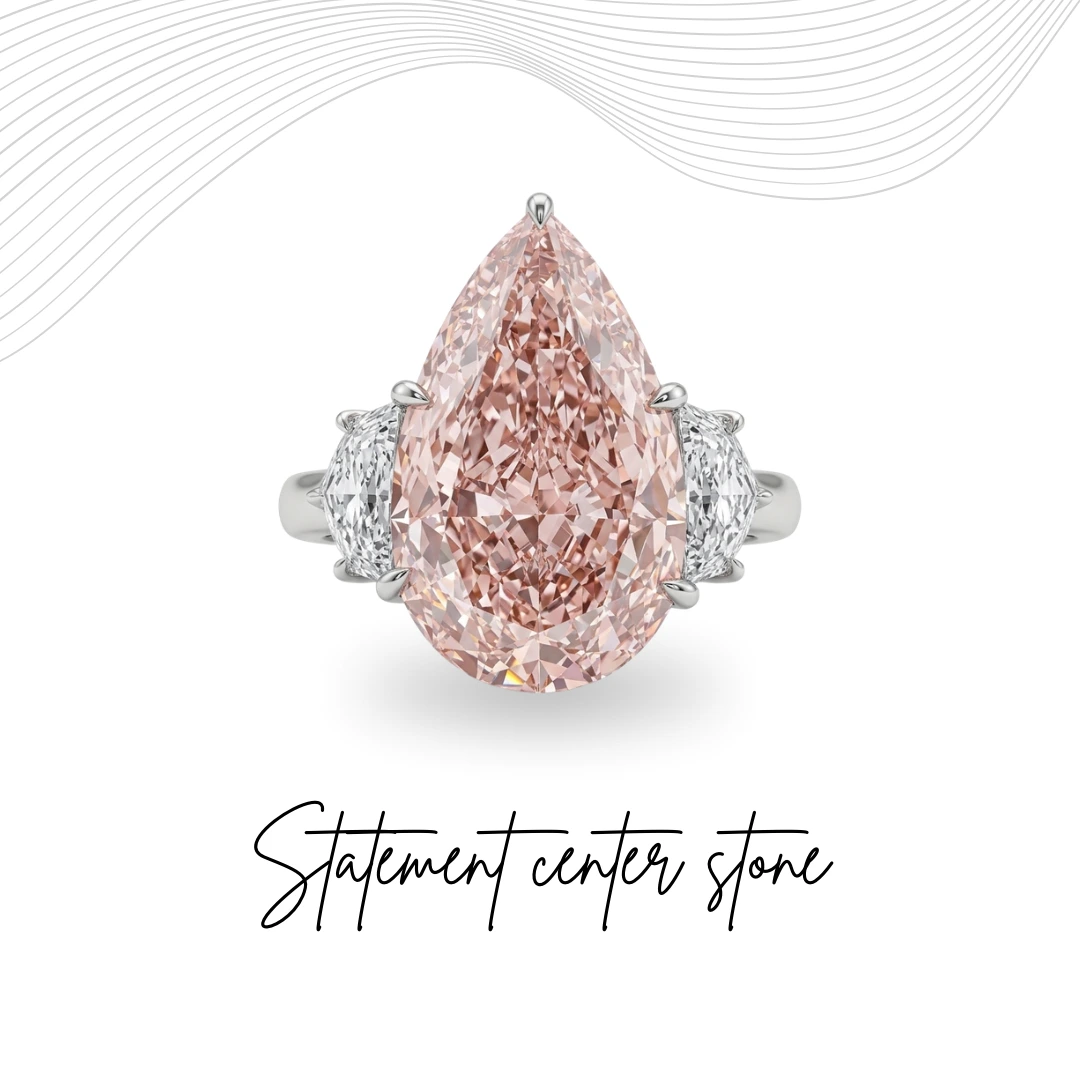 7.65 CT Pear & Cadillac Cut Diamond Ring in PT950 Platinum