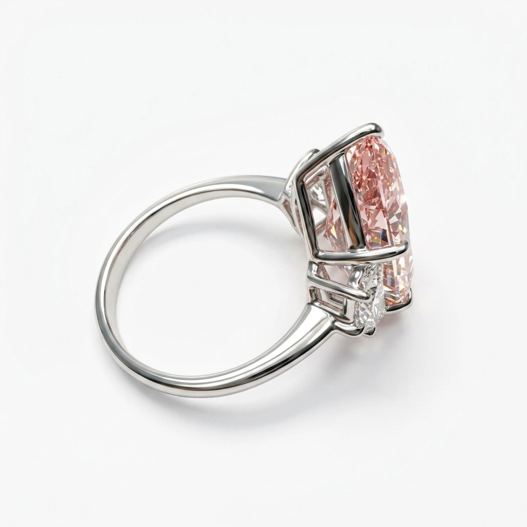 7.65 CT Pear & Cadillac Cut Diamond Ring in PT950 Platinum view 4