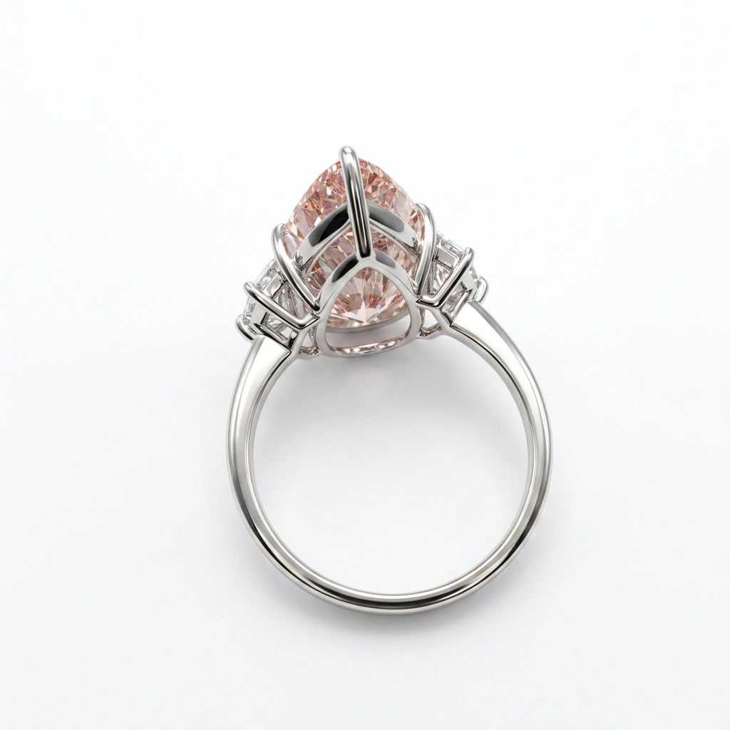 7.65 CT Pear & Cadillac Cut Diamond Ring in PT950 Platinum view 6