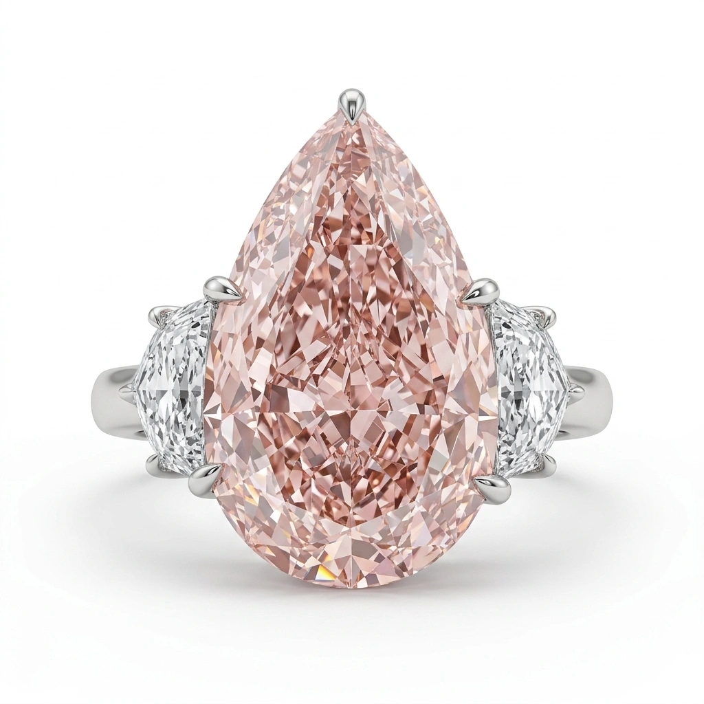7.65 CT Pear & Cadillac Cut Diamond Ring in PT950 Platinum view 3