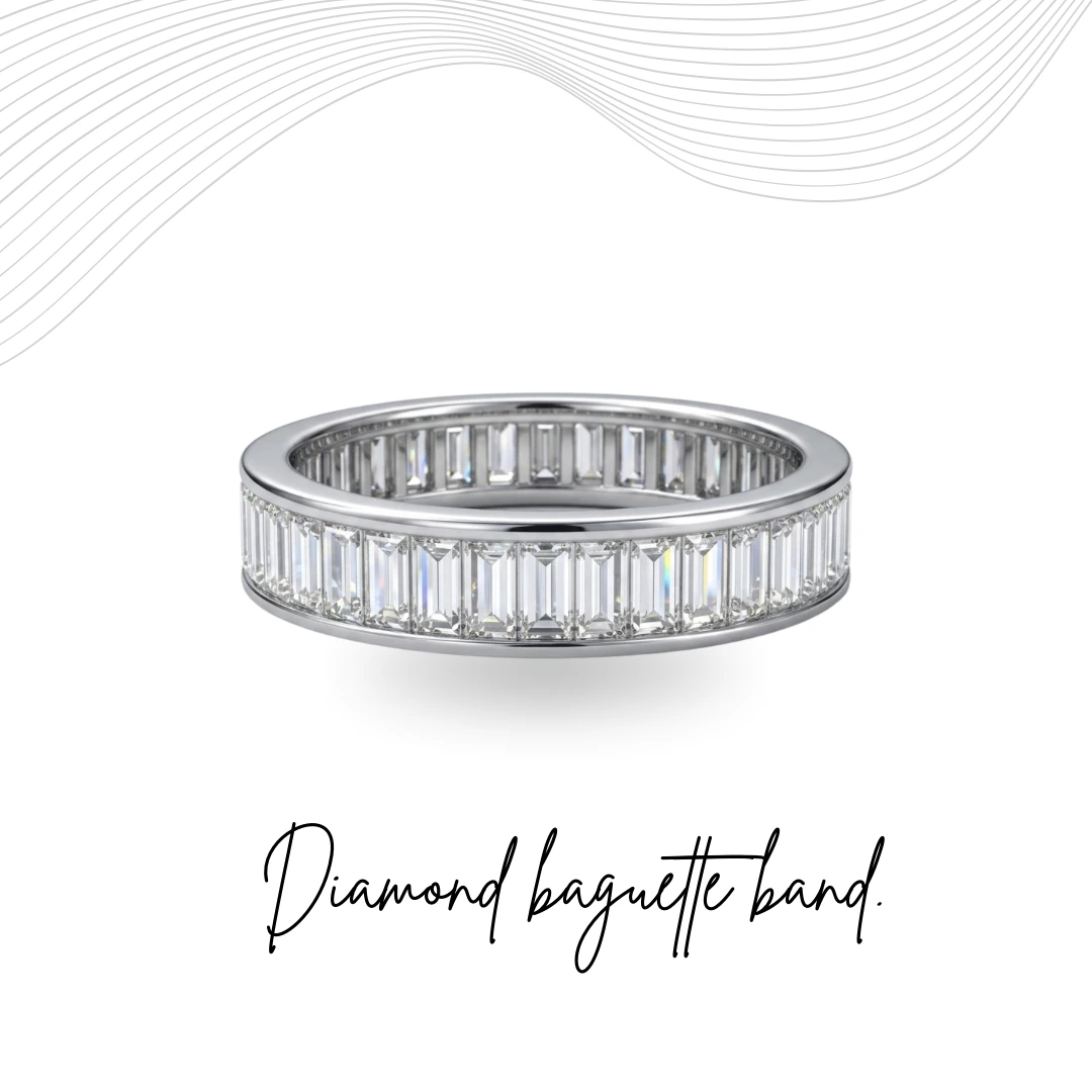 Baguette Cut Lab Grown Diamond Eternity Ring in PT950 Platinum