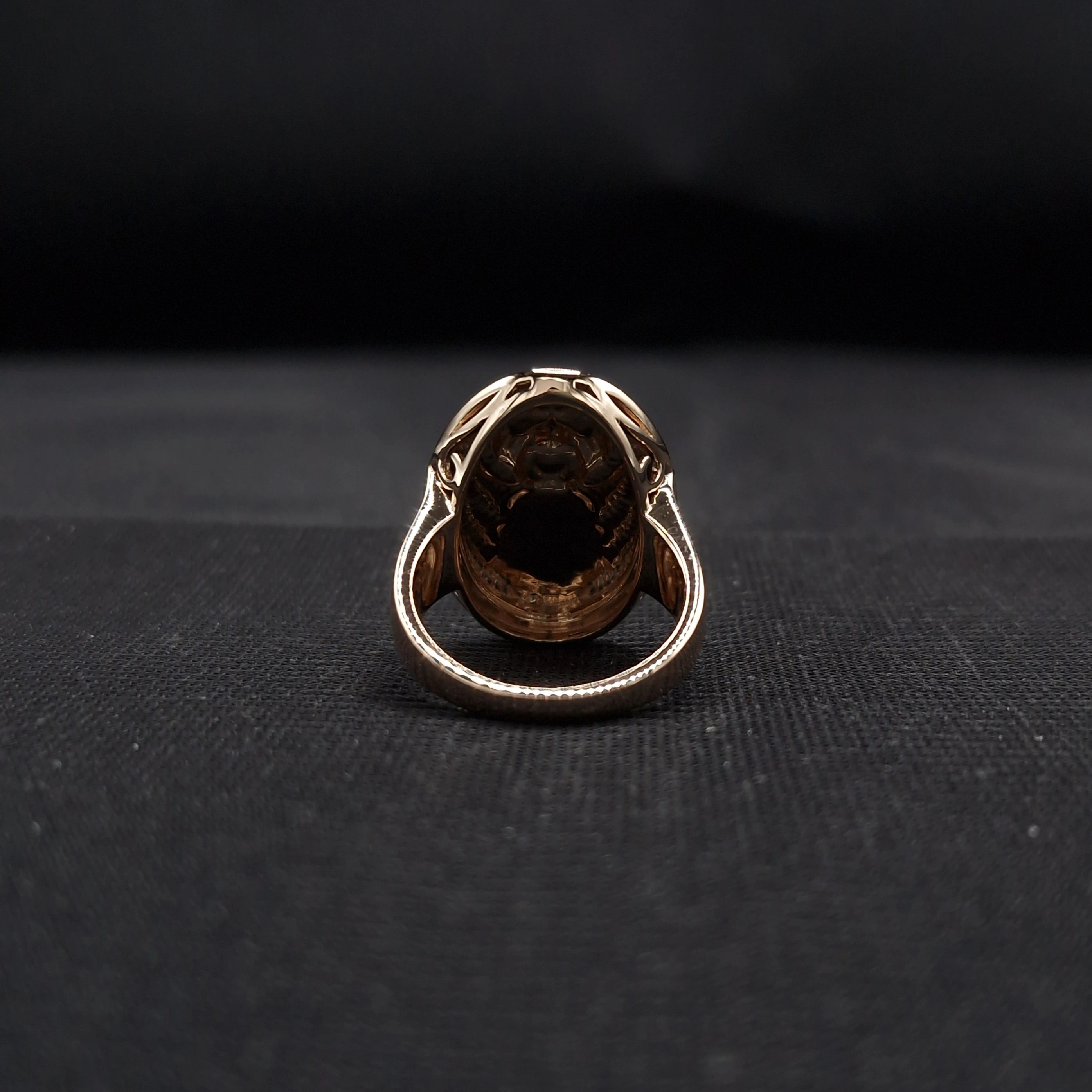 Bat Motif Diamond Ring in 18K Rose Gold view 5