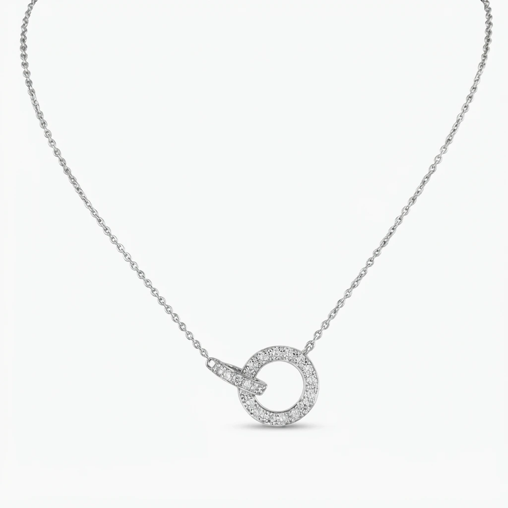 Circle Diamond Pendant | Lab Grown & IGI Certified view 3