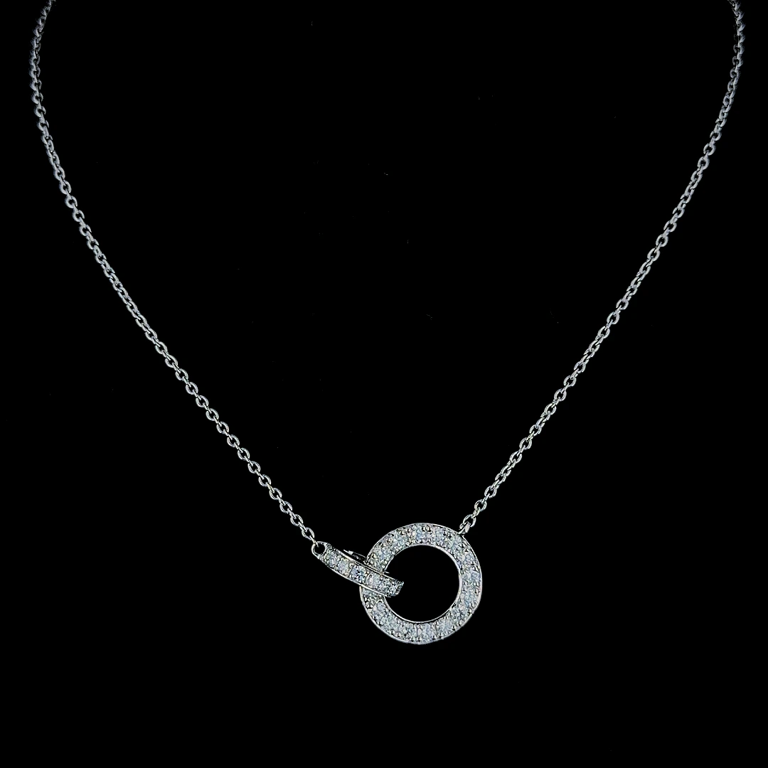 Circle Diamond Pendant | Lab Grown & IGI Certified view 4