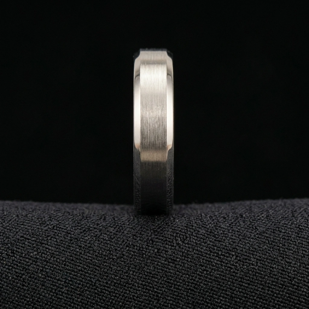 Classic PT950 Platinum Wedding Band | Minimalist Platinum Band for Men view 3