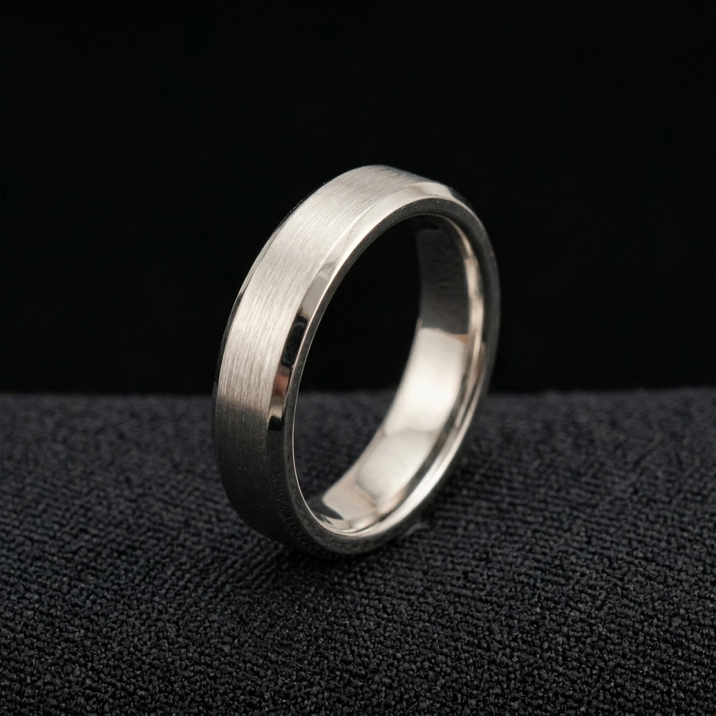 Classic PT950 Platinum Wedding Band | Minimalist Platinum Band for Men view 4