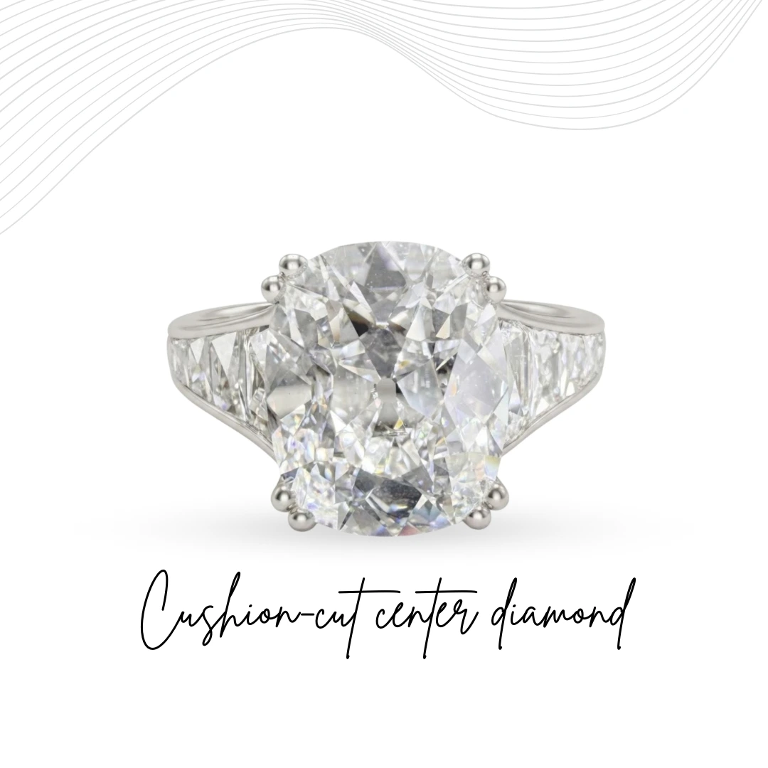Cushion Cut Lab Grown Diamond Ring in PT950 Platinum IGI Certified