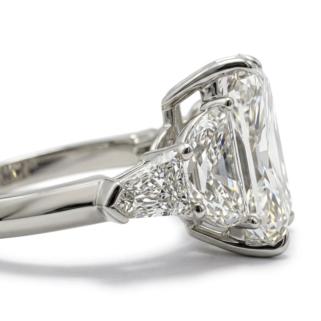Cushion, Half Moon, Baguette, Round & Fancy Lab Grown Diamond Ring view 3