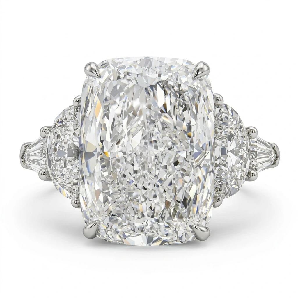 Cushion, Half Moon, Fancy, Round & Baguette Lab Grown Diamond Ring