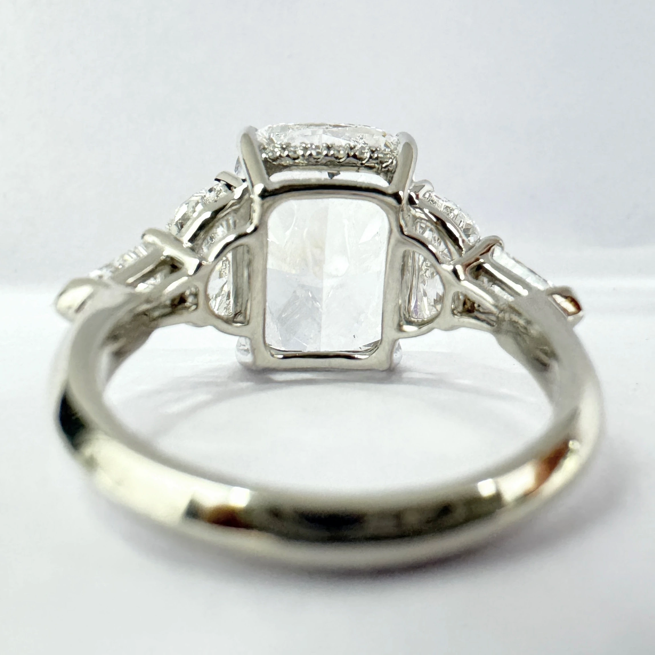 Cushion, Half Moon, Fancy, Round & Baguette Lab Grown Diamond Ring view 8