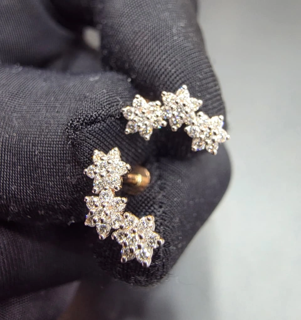 Elegant 0.23 CT Round Diamond Stud Earrings in 18K Rose Gold for Women
