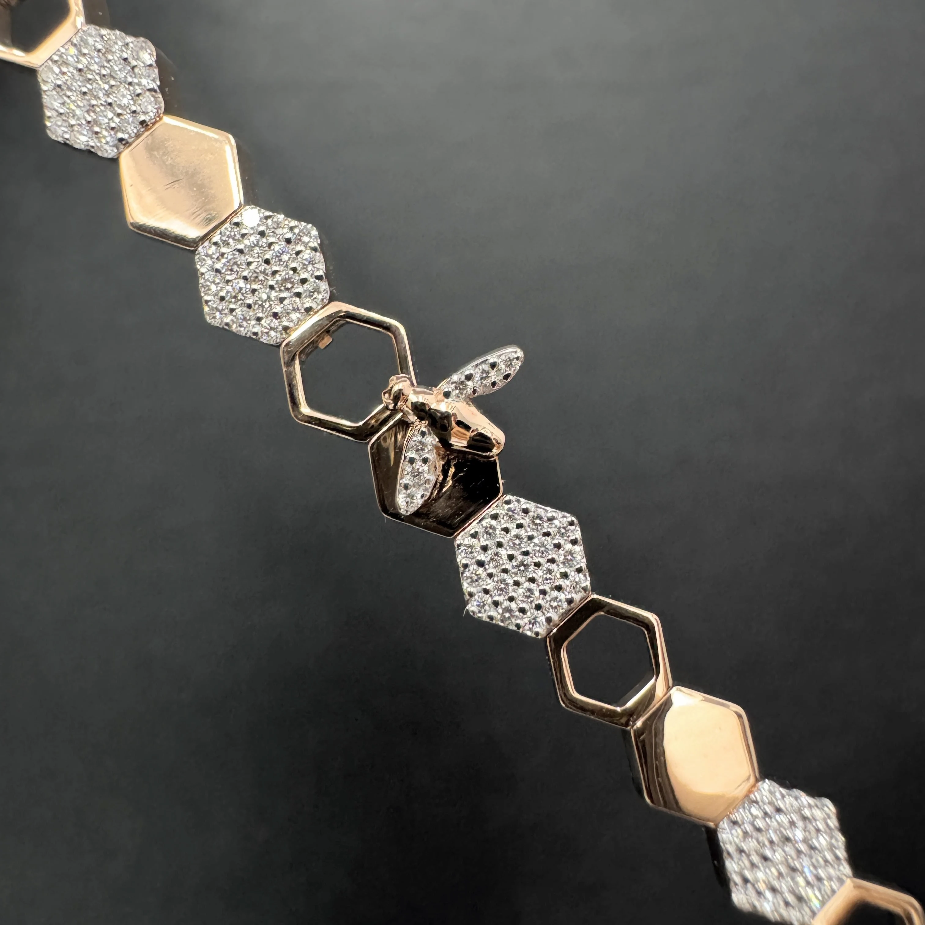 Elegant Round Diamond Bracelet in Rose Gold | Fine Jewelry view 6