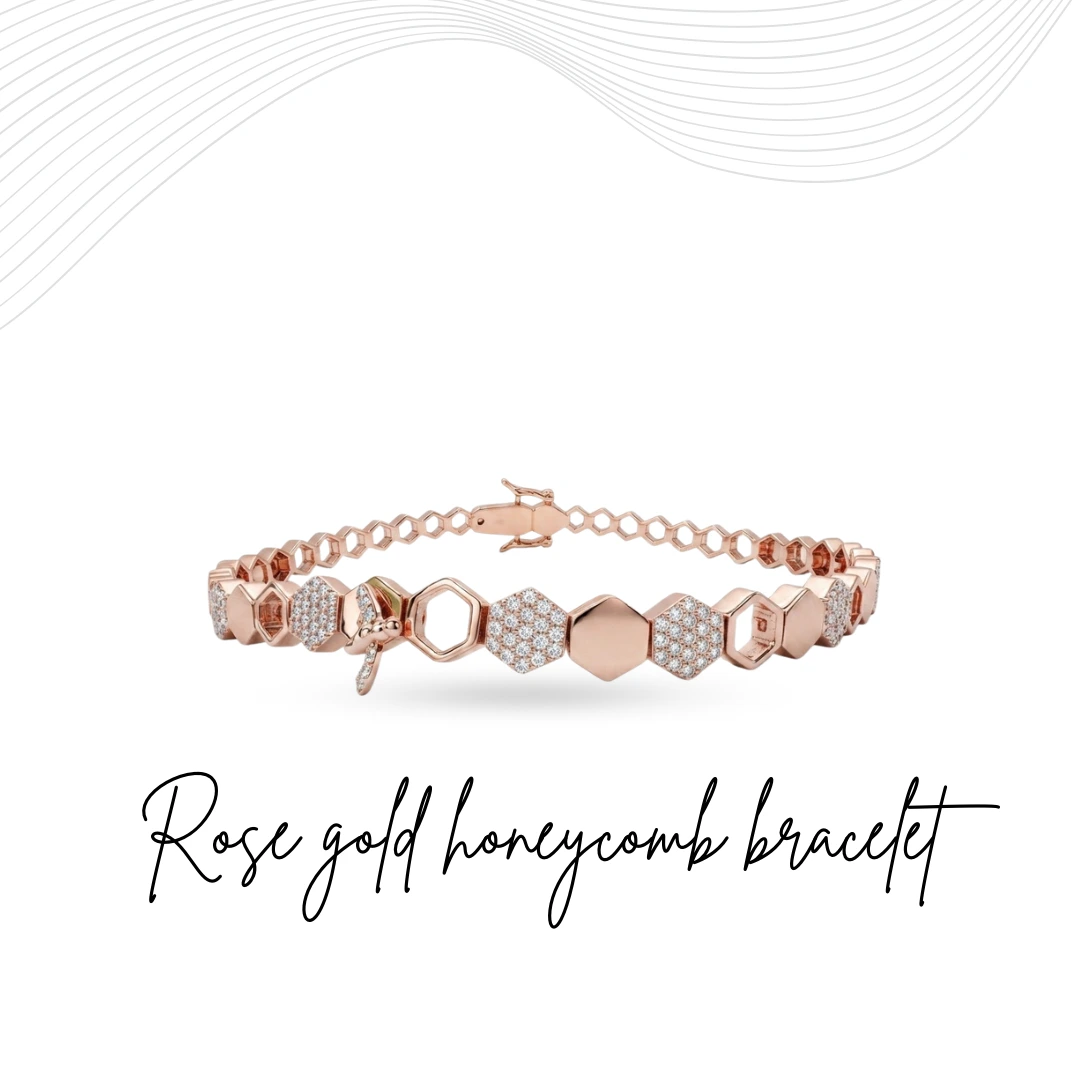Elegant Round Diamond Bracelet in Rose Gold | Fine Jewelry