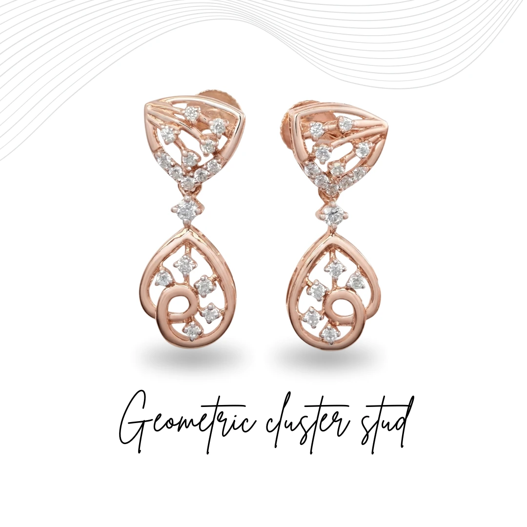 Elegant Round Lab Grown Diamond Earrings in Rose Gold