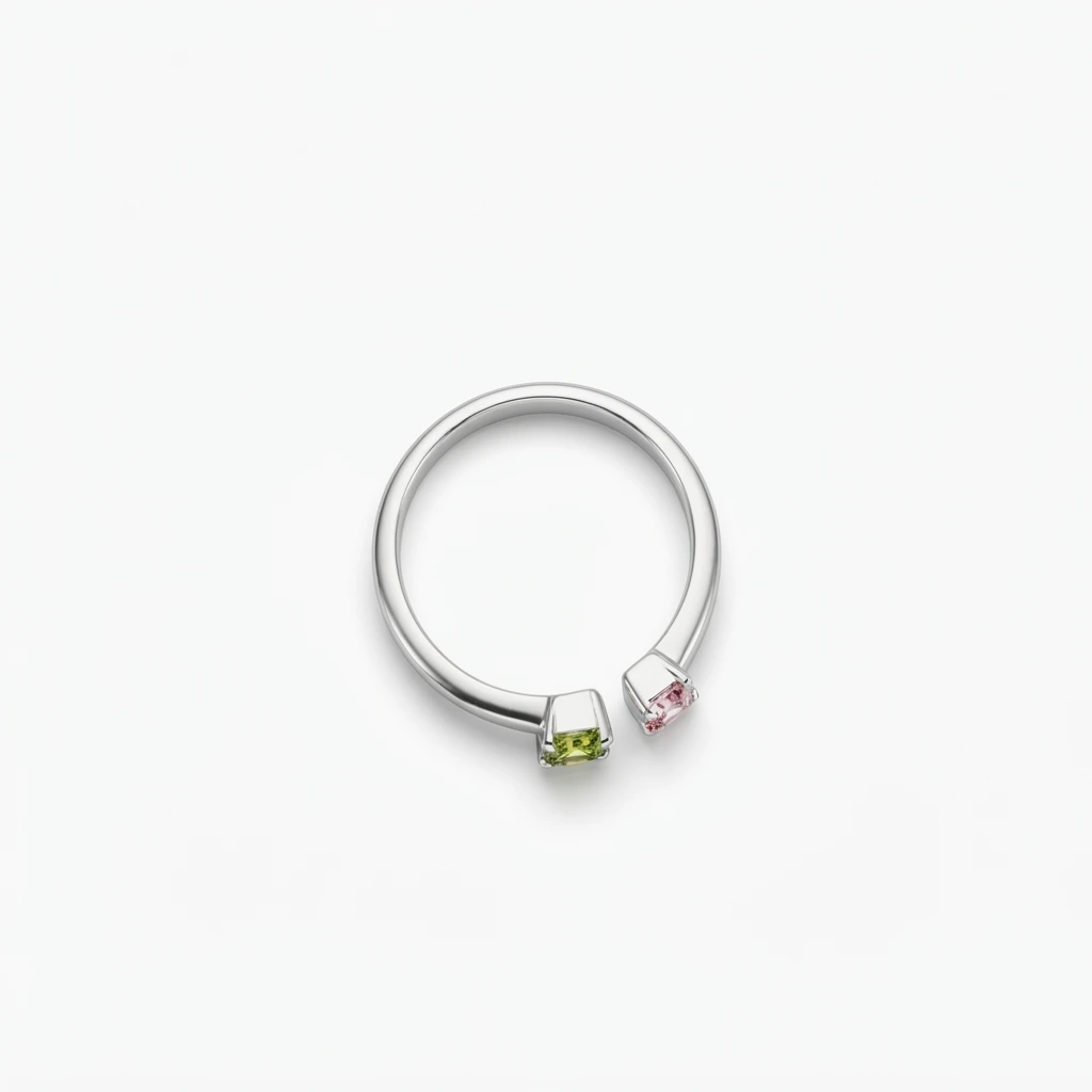 Emerald & Pear Cut Diamond Ring | Certified Lab Grown Jewelry view 6