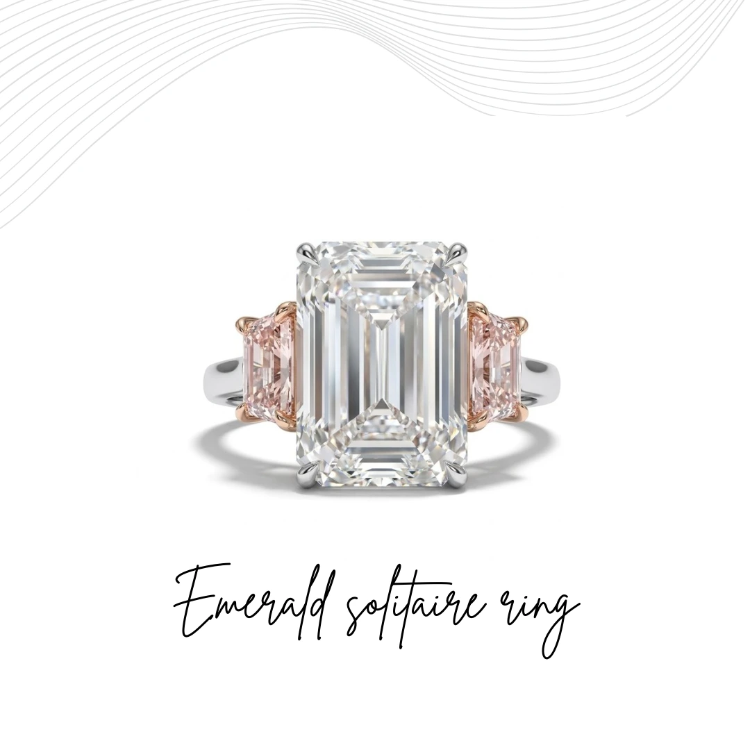 Emerald & Tappers Lab Grown Diamond Three Stone Ring | IGI Certified