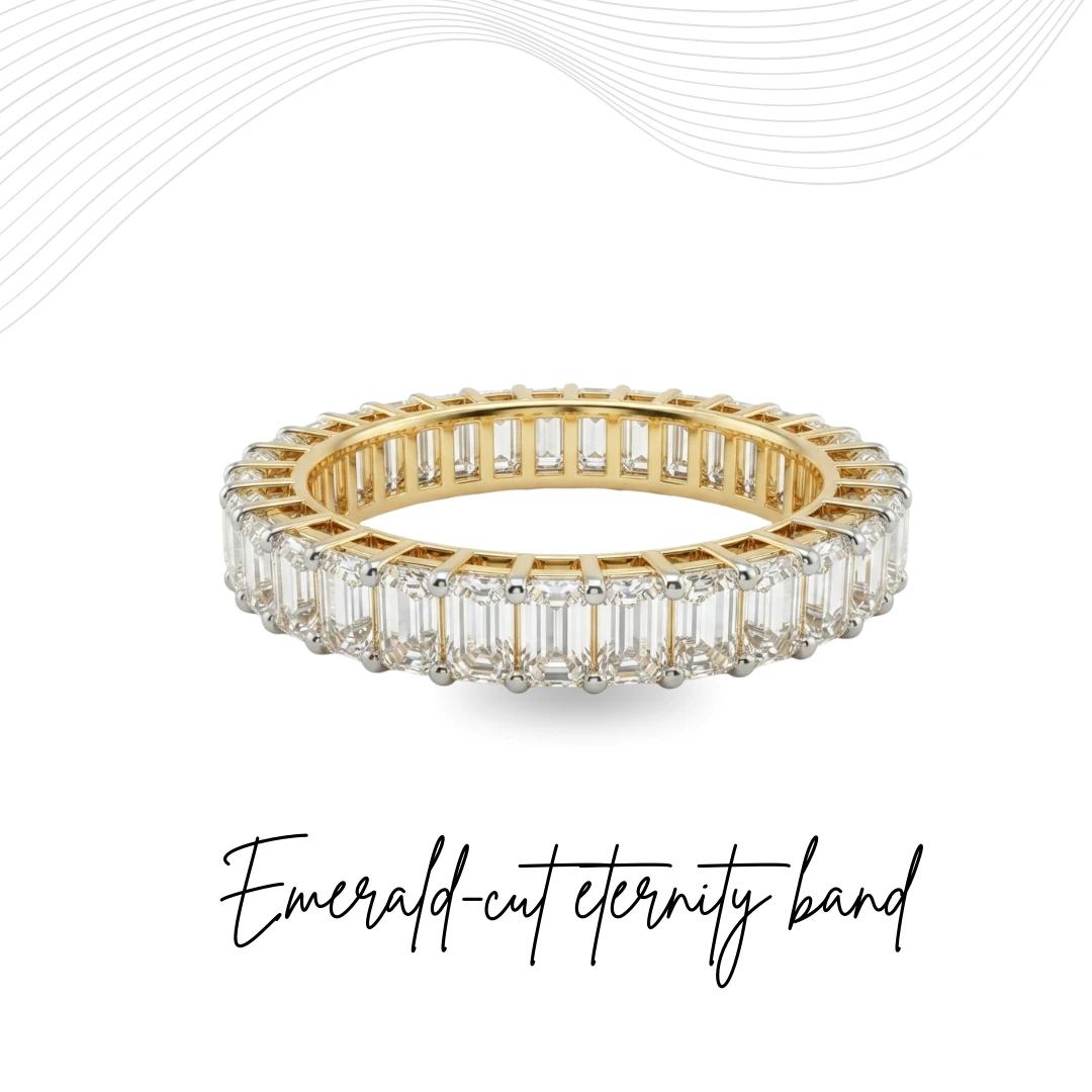 Emerald Cut Diamond Ring in Yellow Gold | Lab Grown Diamond