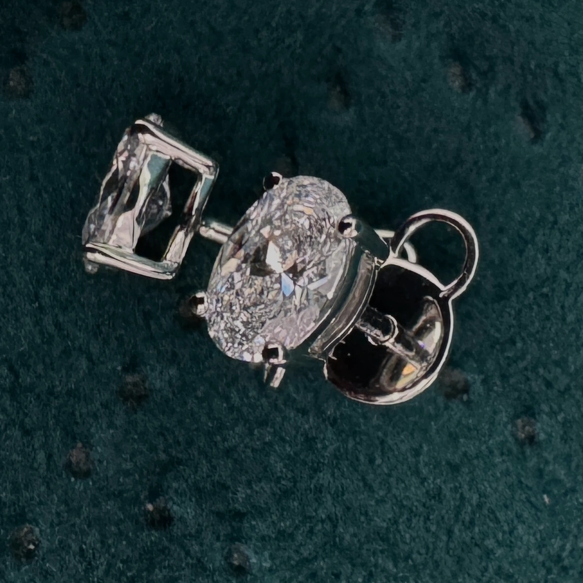 Exquisite 3.00 CT Total Lab Grown Diamond Earrings featuring Pear & Round Brilliant cuts for exceptional sparkle and elegance view 5