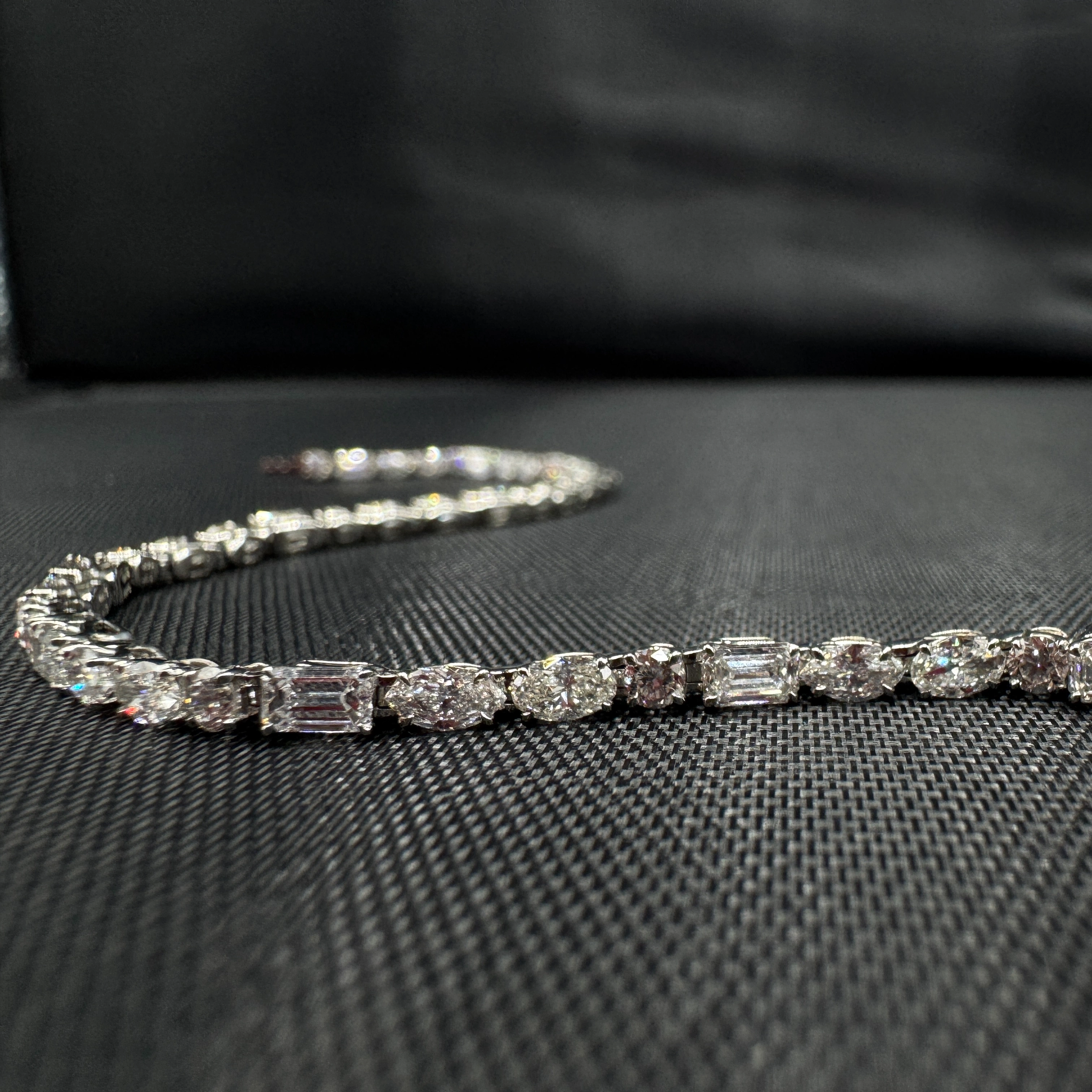 Exquisite 4.93 CT Multi-Shape Lab Grown Diamond Bracelet in PT950 Platinum for Women view 3