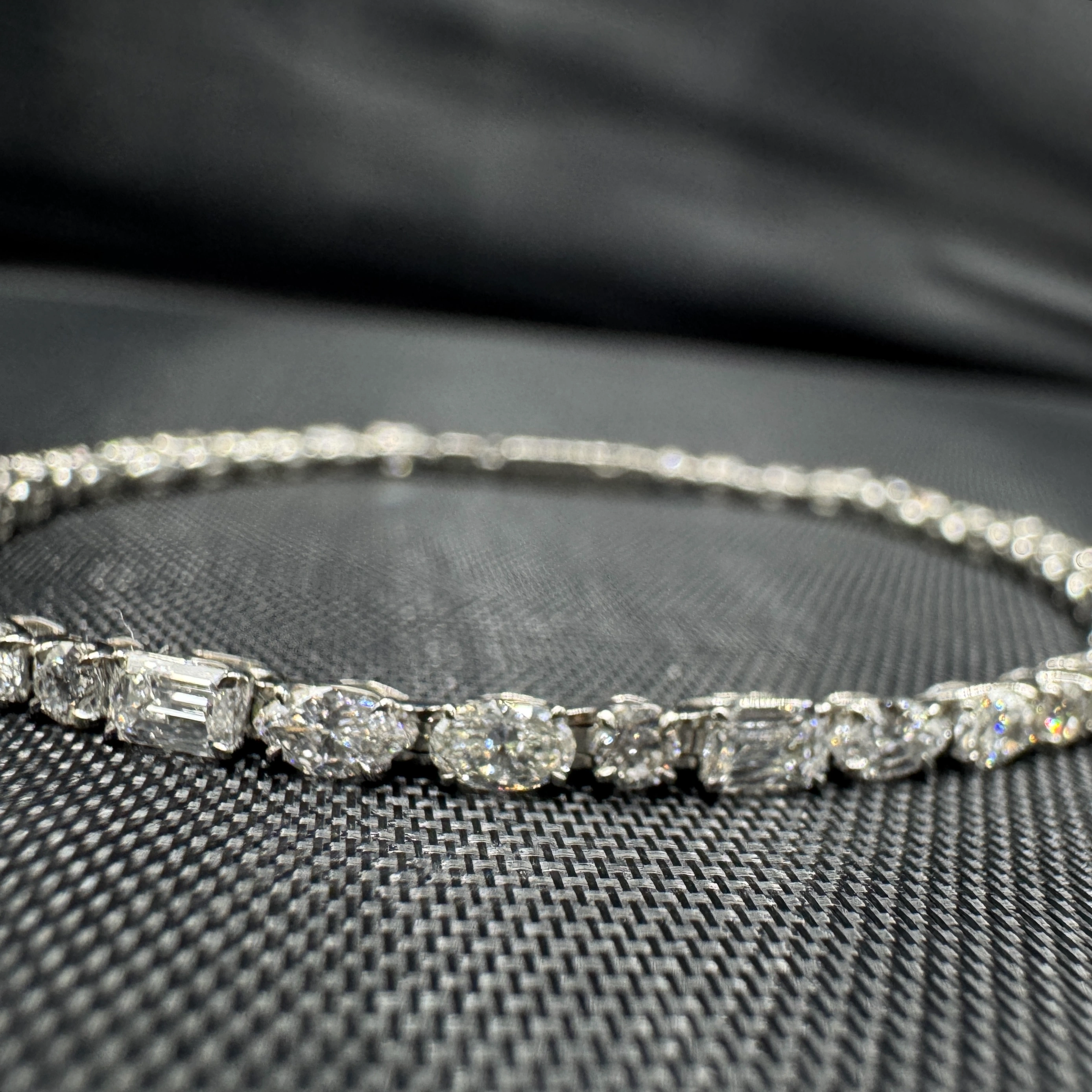 Exquisite 4.93 CT Multi-Shape Lab Grown Diamond Bracelet in PT950 Platinum for Women view 4