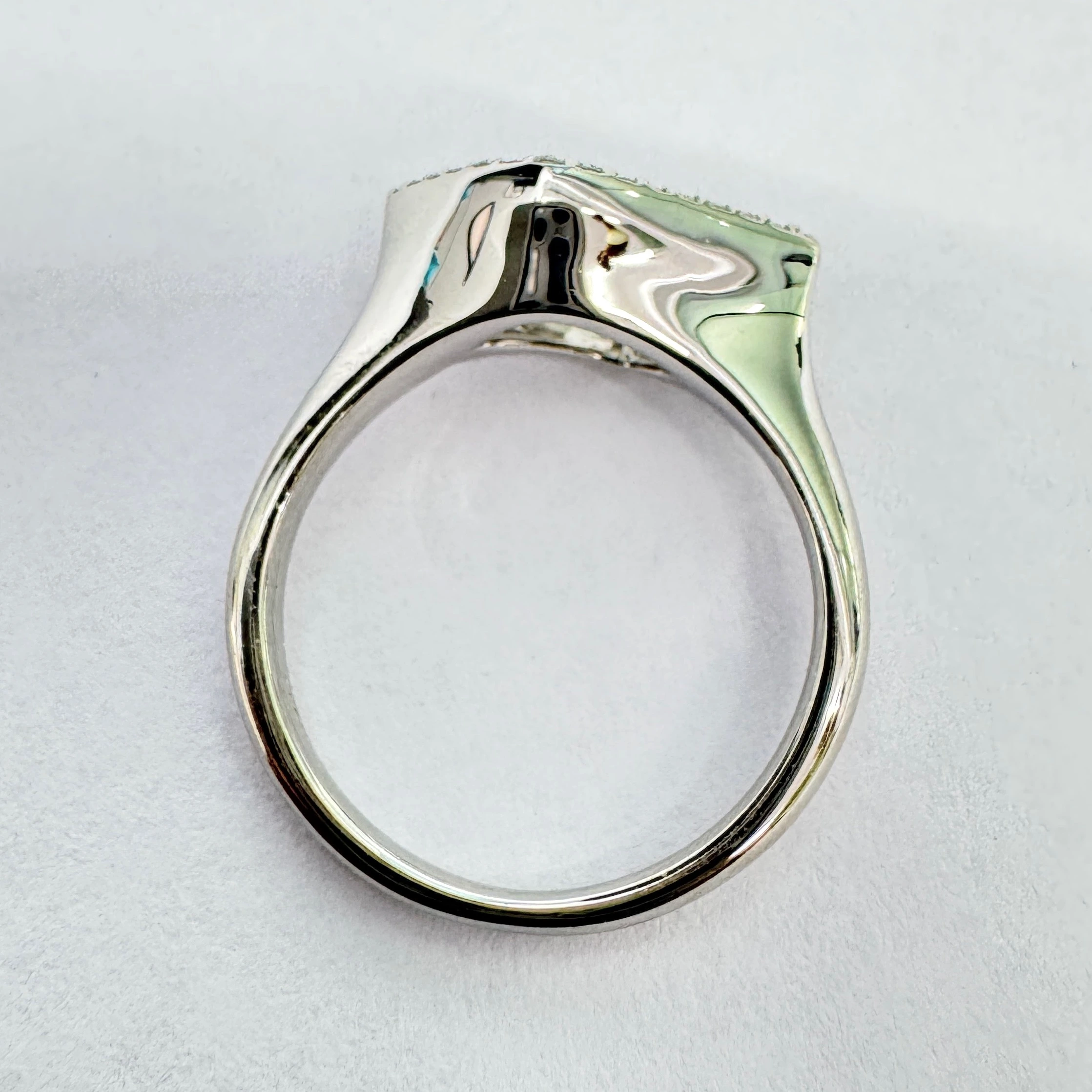 Fancy Cut & Round Lab Grown Diamond Wave Ring | PT950 Platinum | IGI Certified view 5