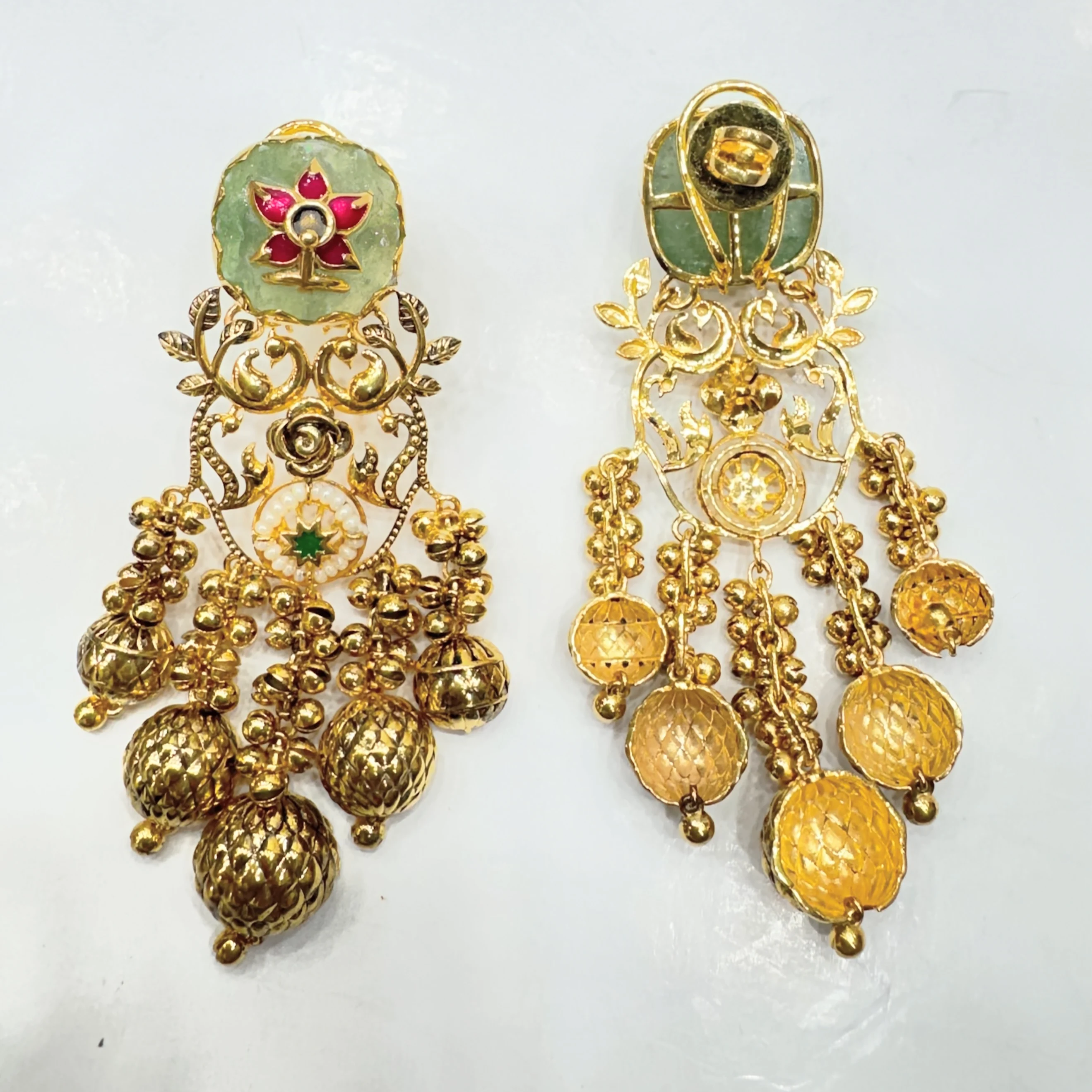 Fancy Cut Heritage Bridal Necklace & Earrings Set view 5