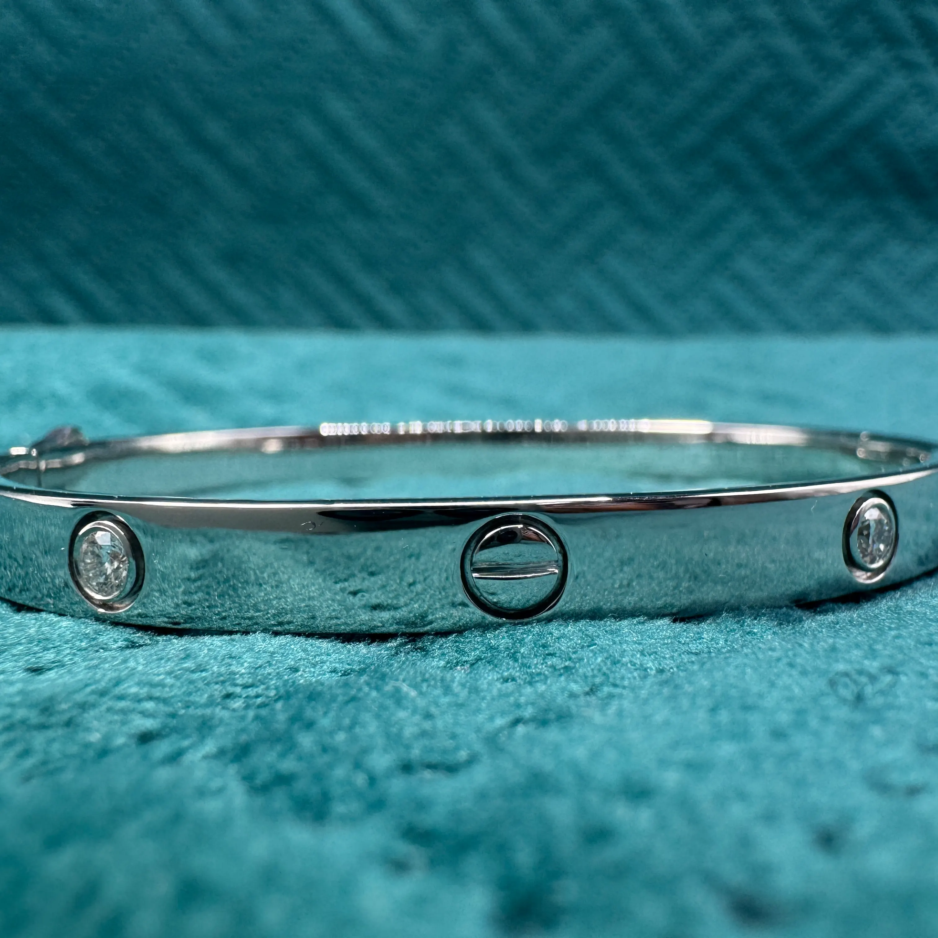Handcrafted Diamond Bangle Lab Grown Brilliance view 4