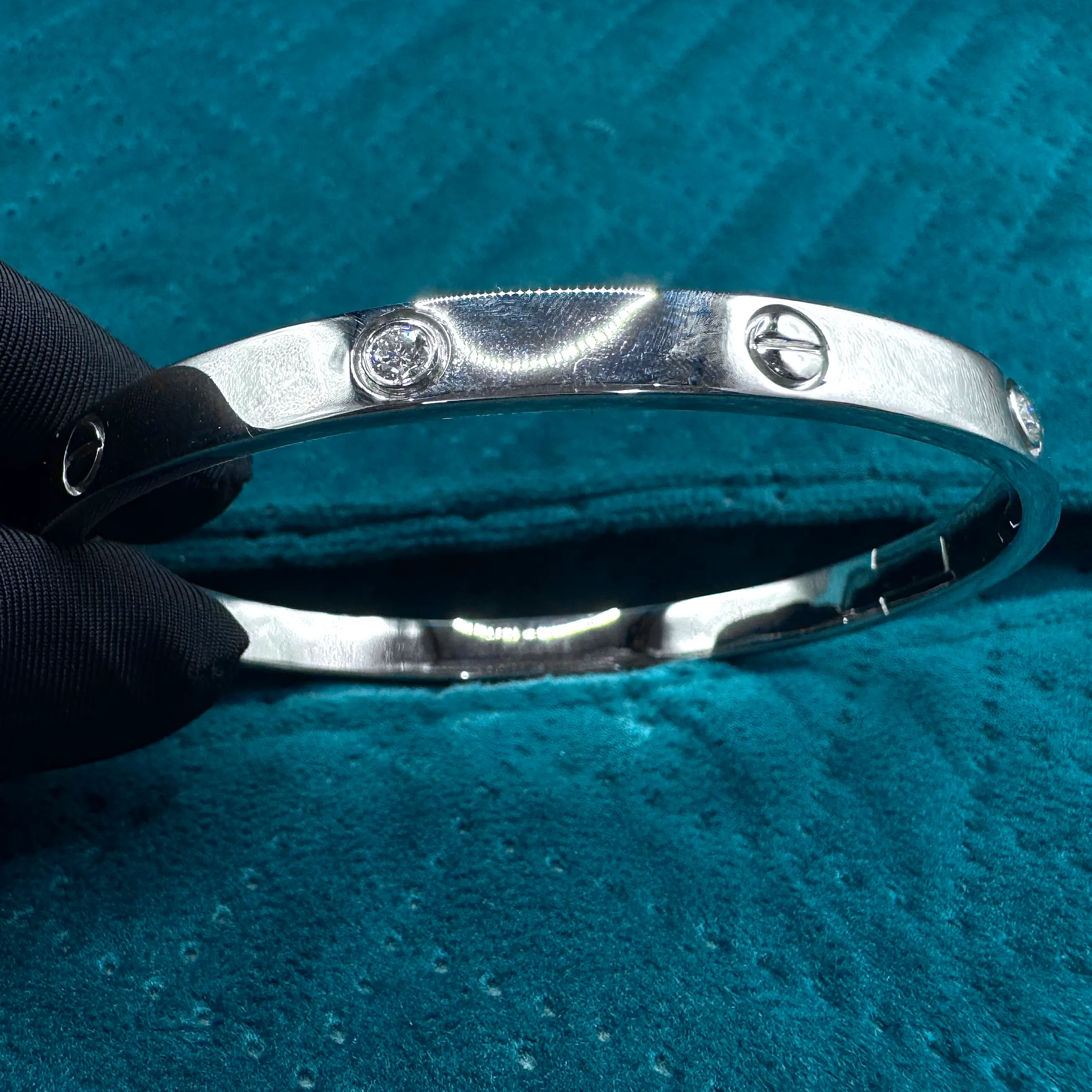 Handcrafted Diamond Bangle Lab Grown Brilliance view 5