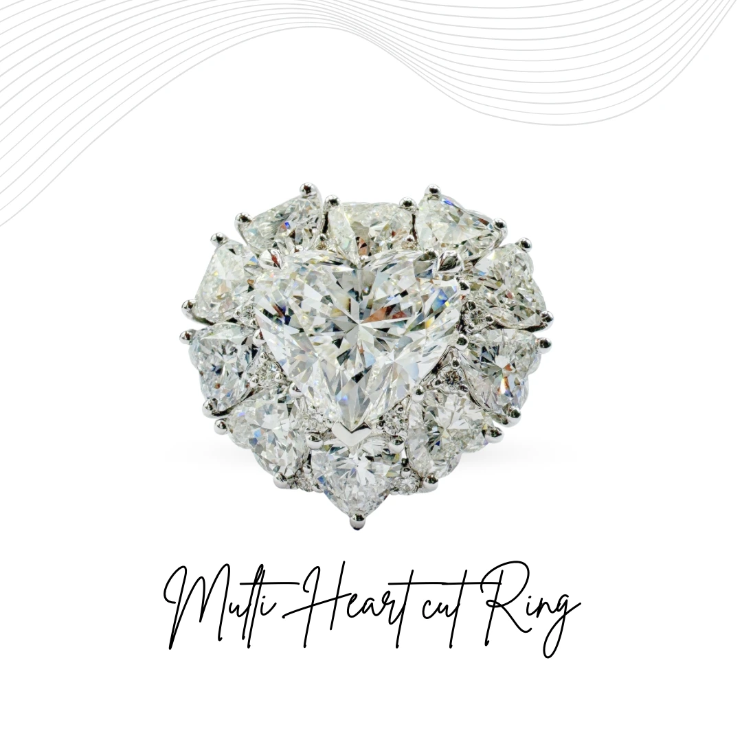 Heart & Round Lab Grown Diamond Halo Ring | PT950 Platinum | IGI Certified