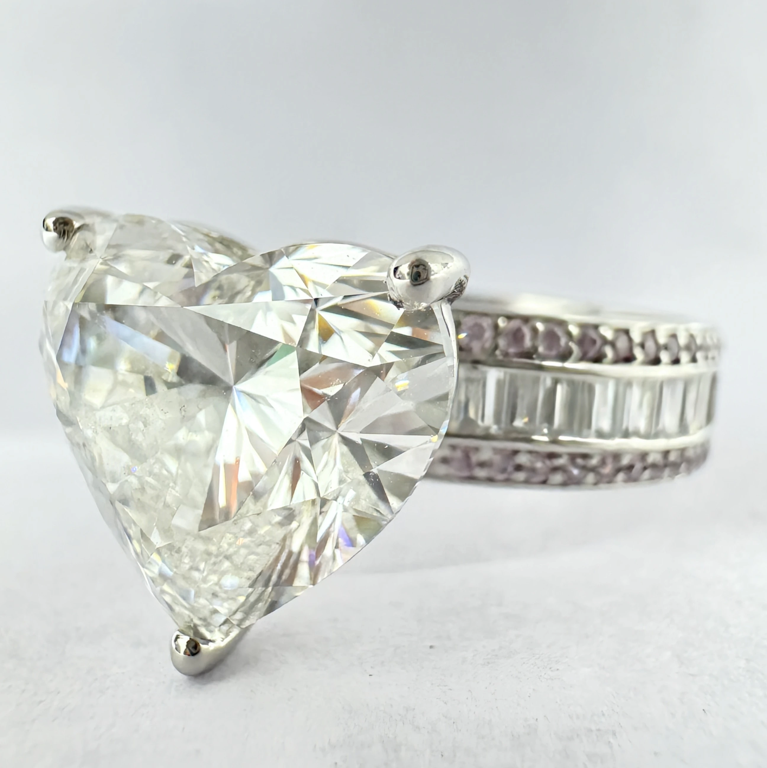 Heart, Baguette & Round Lab Grown Diamond Ring view 5