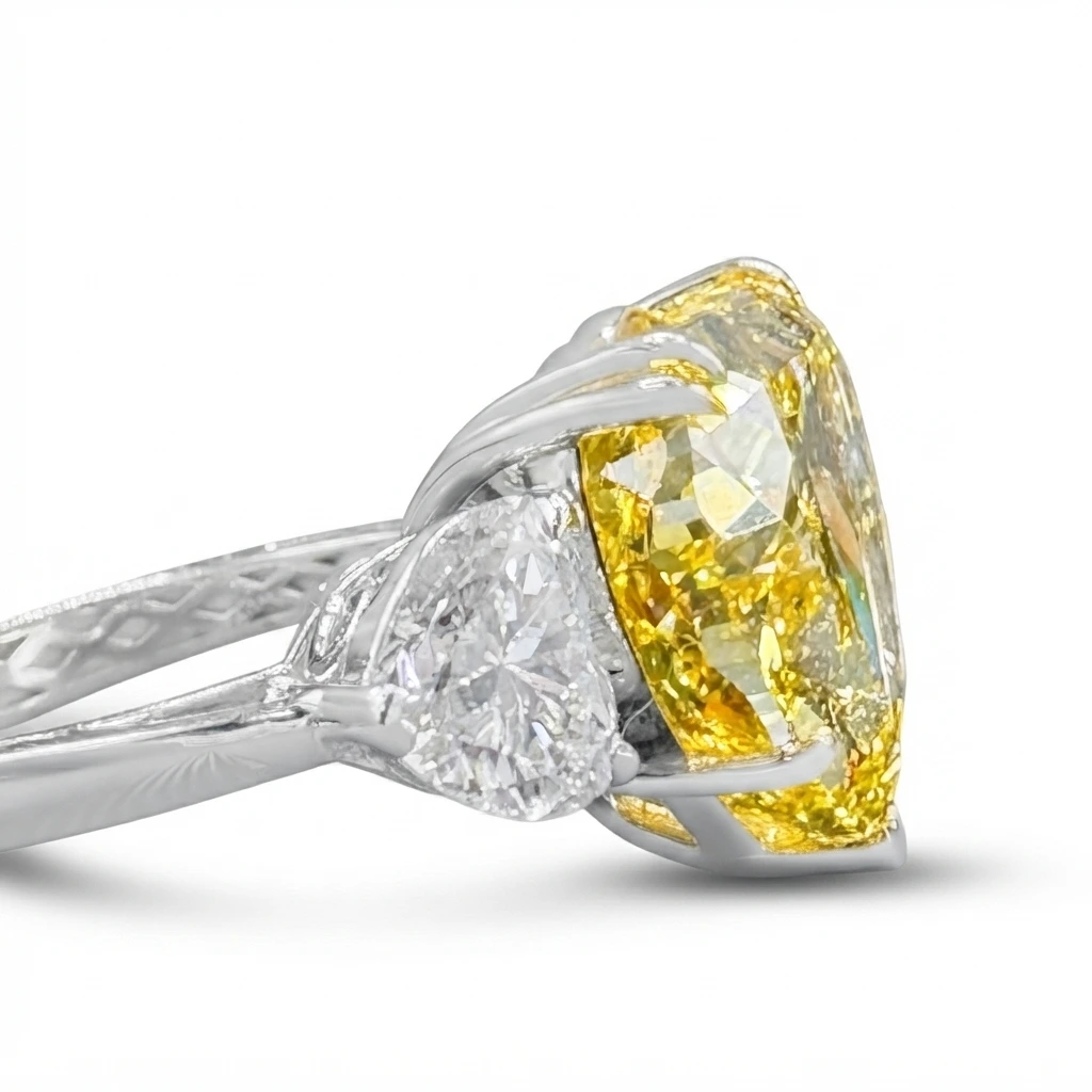 Heart Shape Lab Diamond Ring for Women view 5