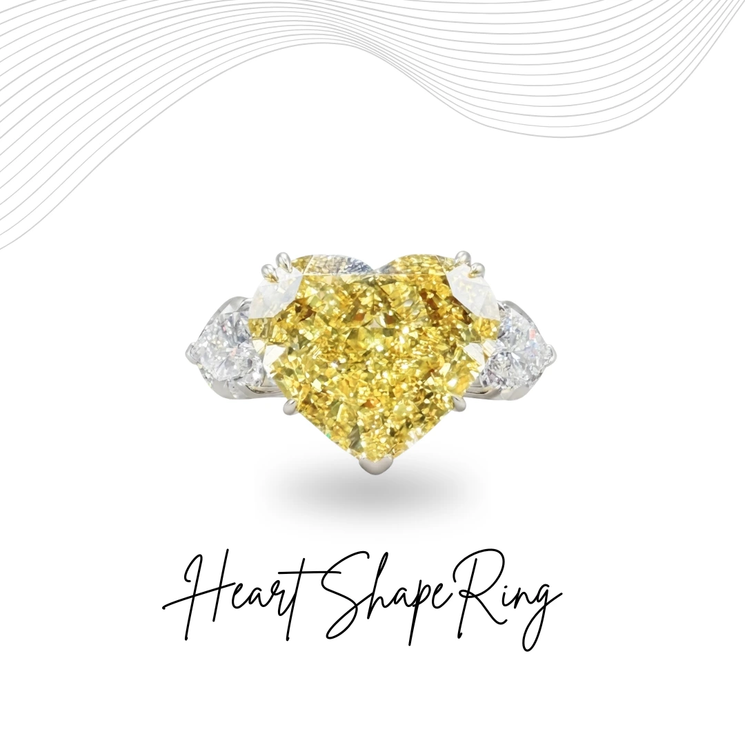 Heart Shape Lab Diamond Ring for Women