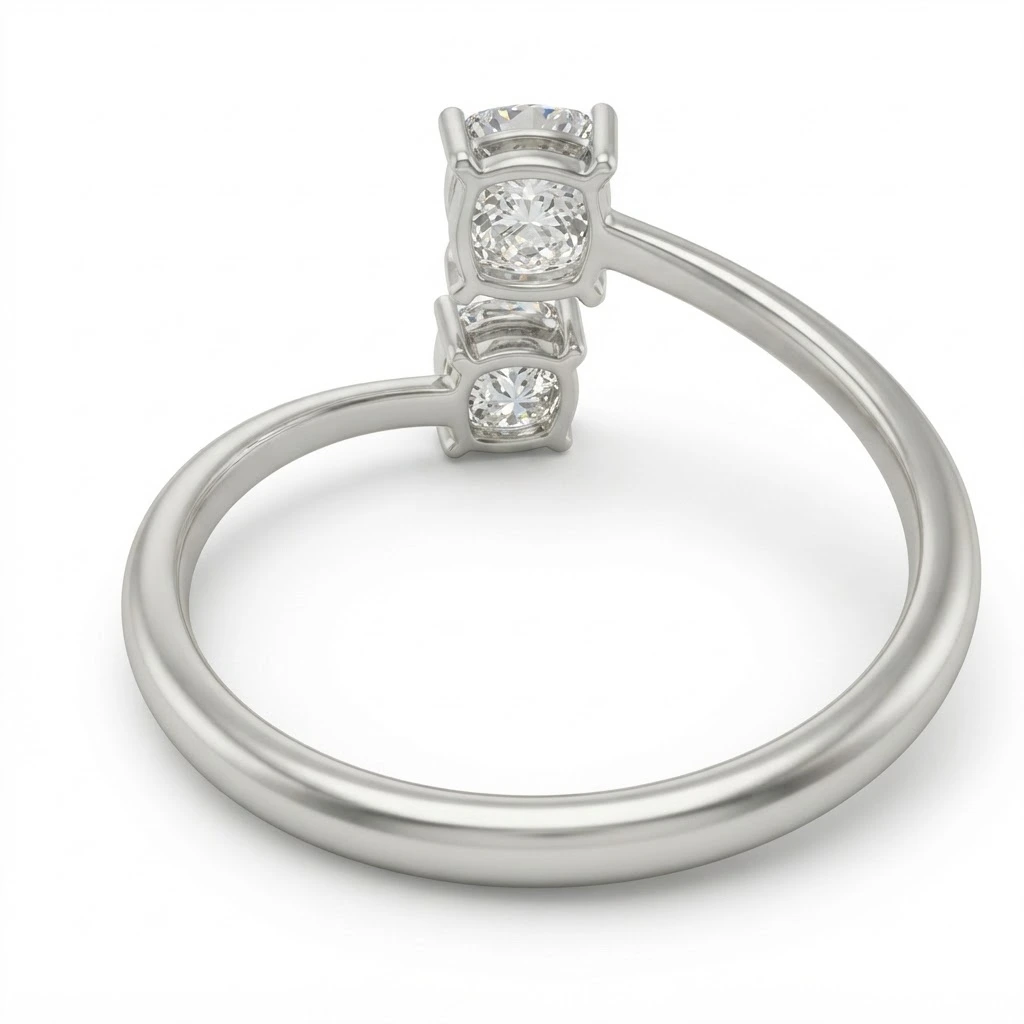 IGI Certified Cushion Cut Lab Grown Diamond Ring view 4