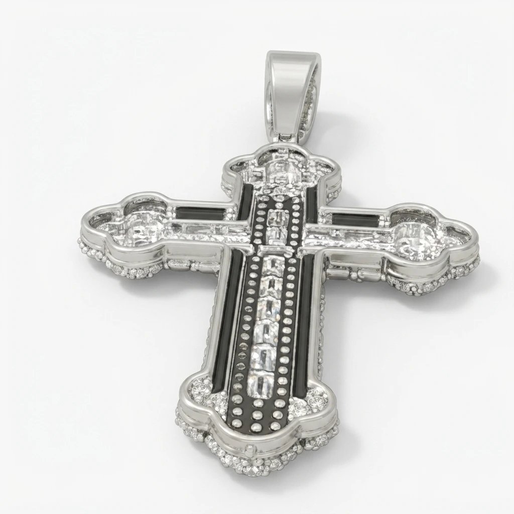 IGI Certified Lab Grown Diamond Cross Pendant view 6