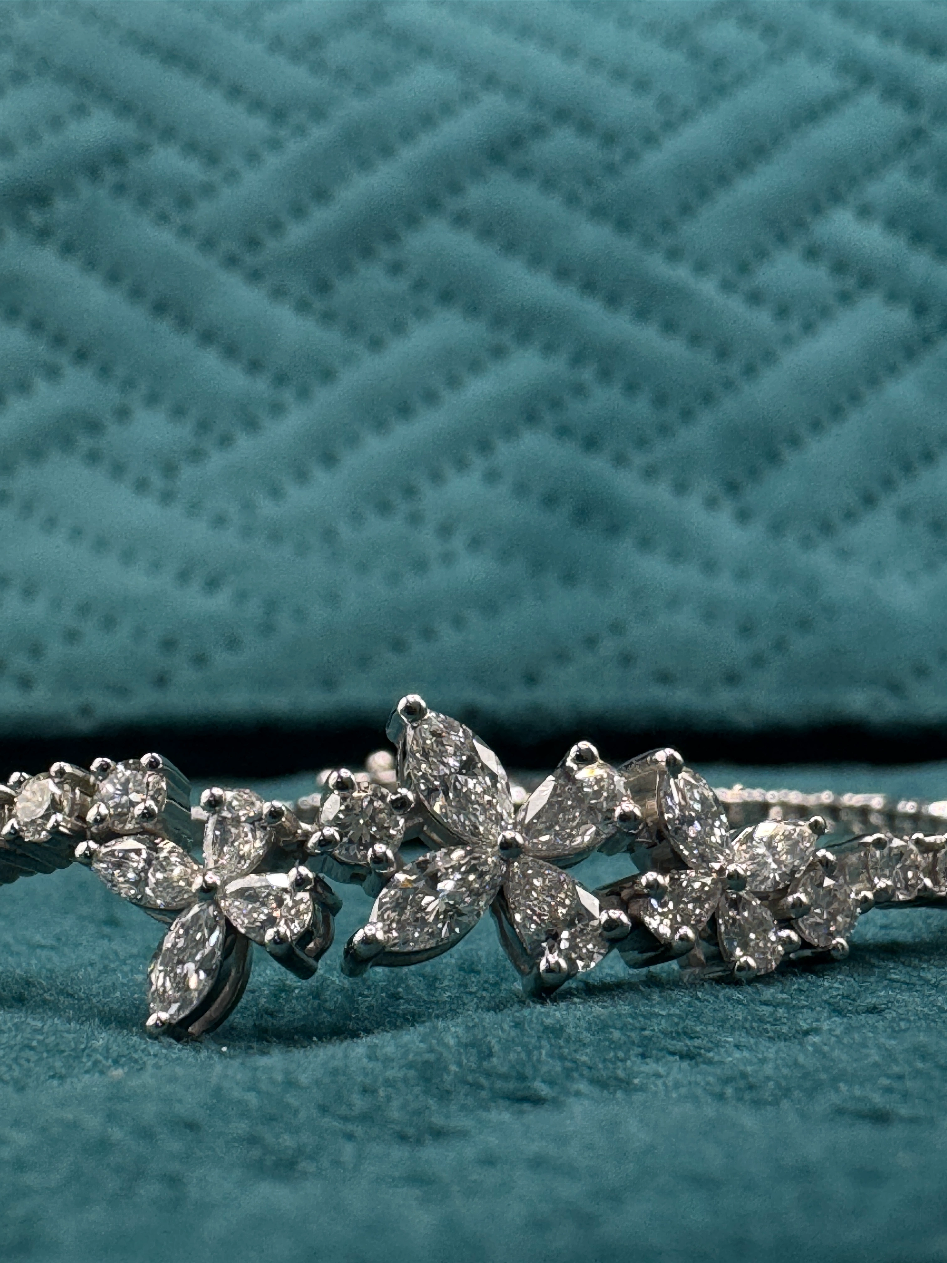 Luxury 3.07 CT Marquise, Pear & Round Diamond Bracelet in PT950 Platinum view 5