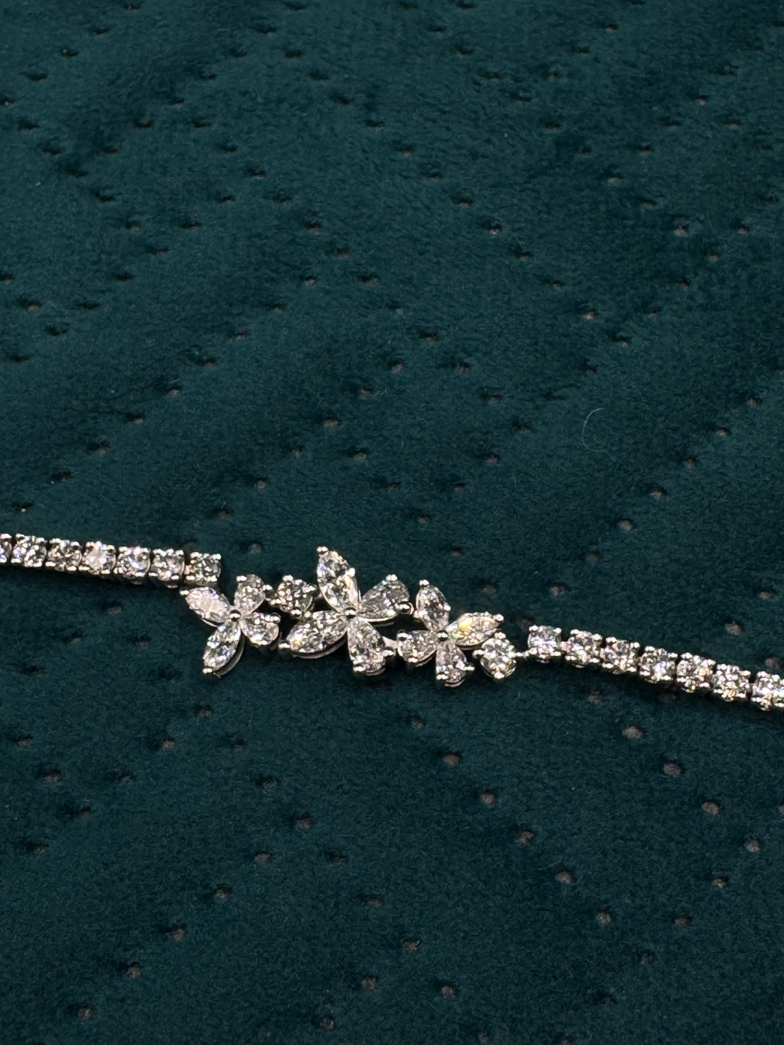 Luxury 3.07 CT Marquise, Pear & Round Diamond Bracelet in PT950 Platinum view 6