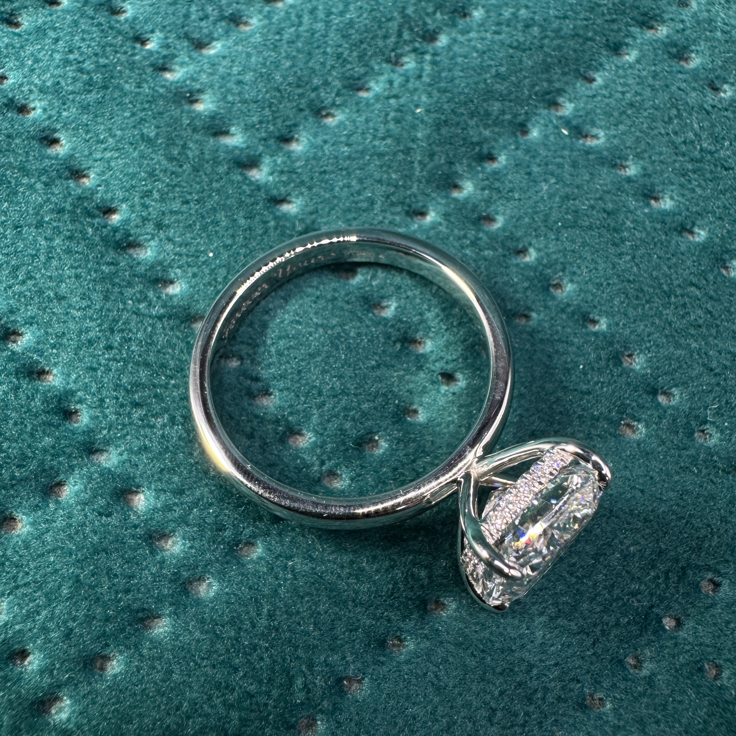 Luxury 5.12 CT Long Cushion Diamond Ring in PT950 Platinum for Women view 5