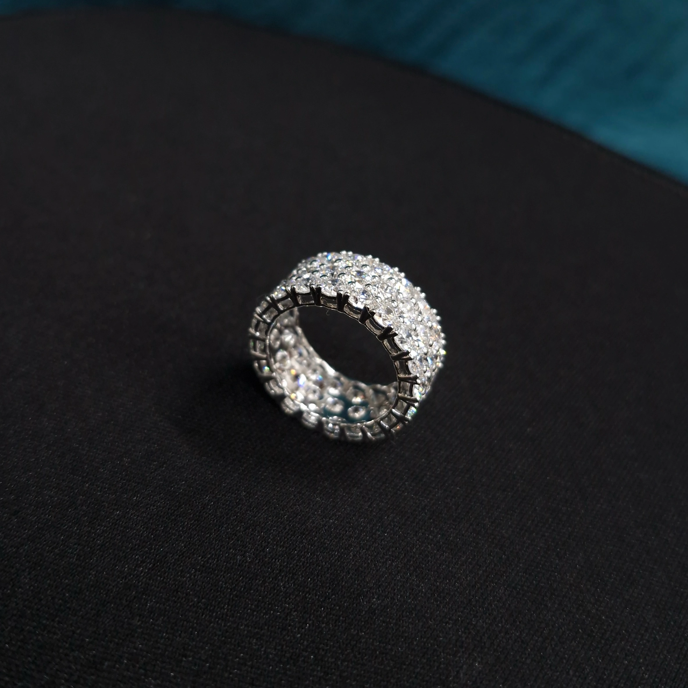 Luxury 6.67 CT Round Lab Grown Diamond Ring in 14K White Gold