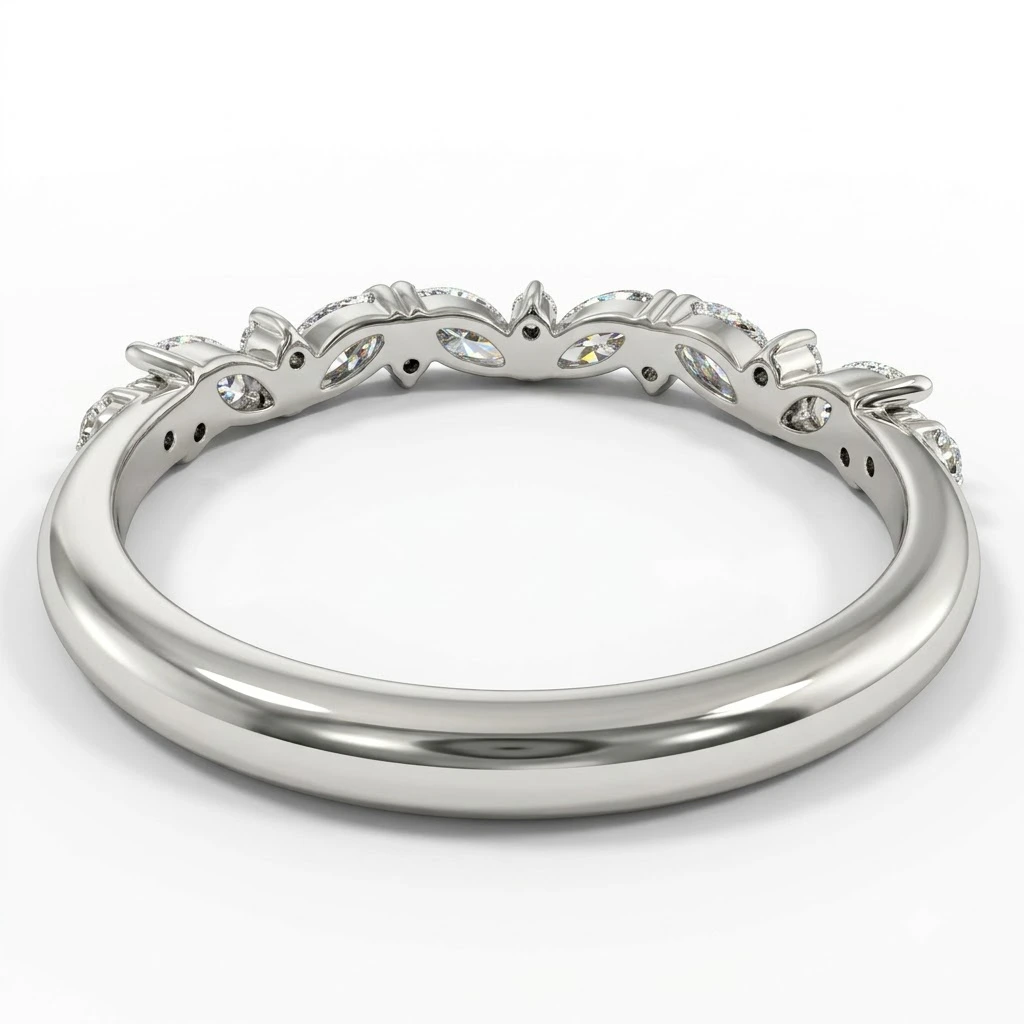 Marquise & Round Lab Grown Diamond Ring | PT950 Platinum | IGI Certified view 5