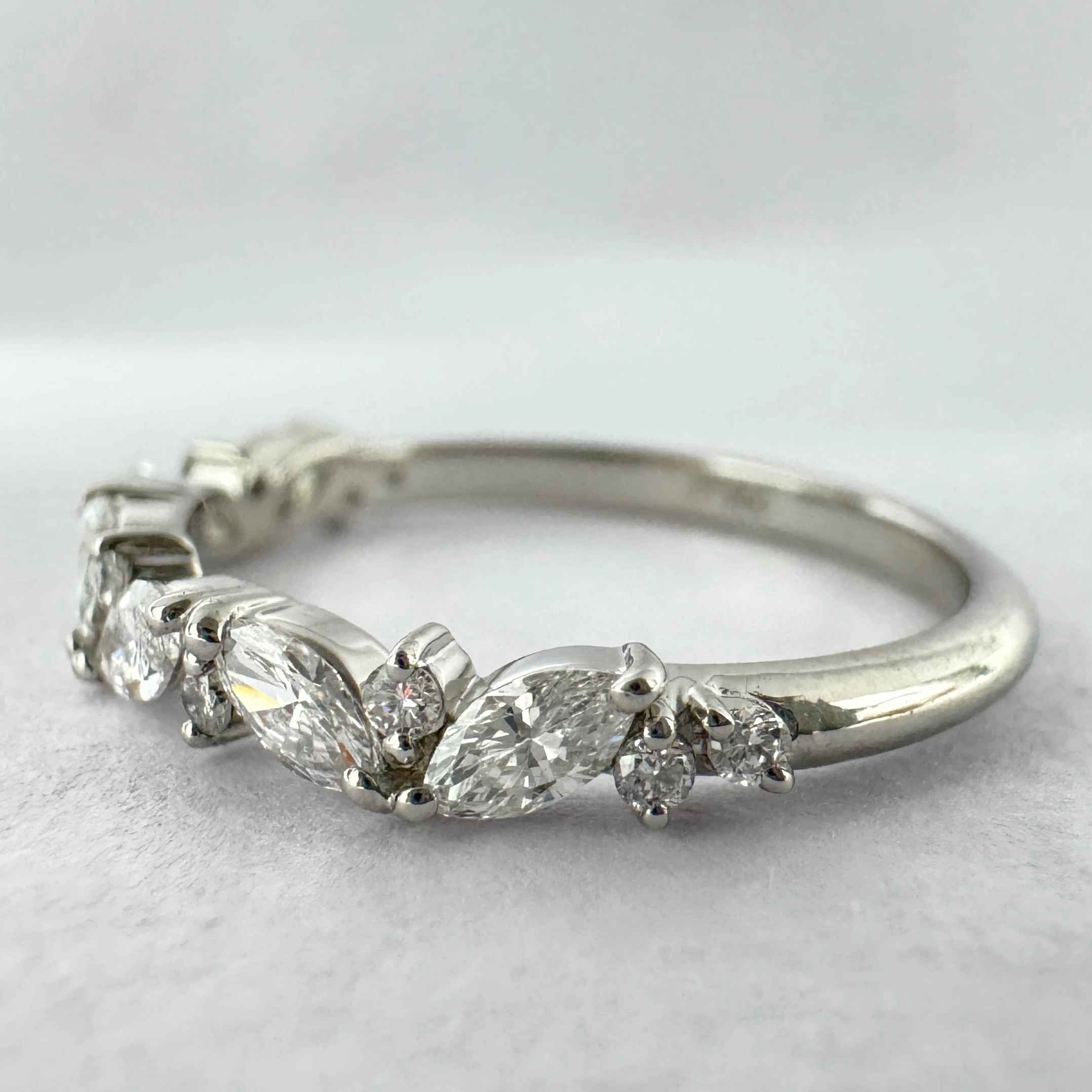 Marquise & Round Lab Grown Diamond Ring | PT950 Platinum | IGI Certified view 4