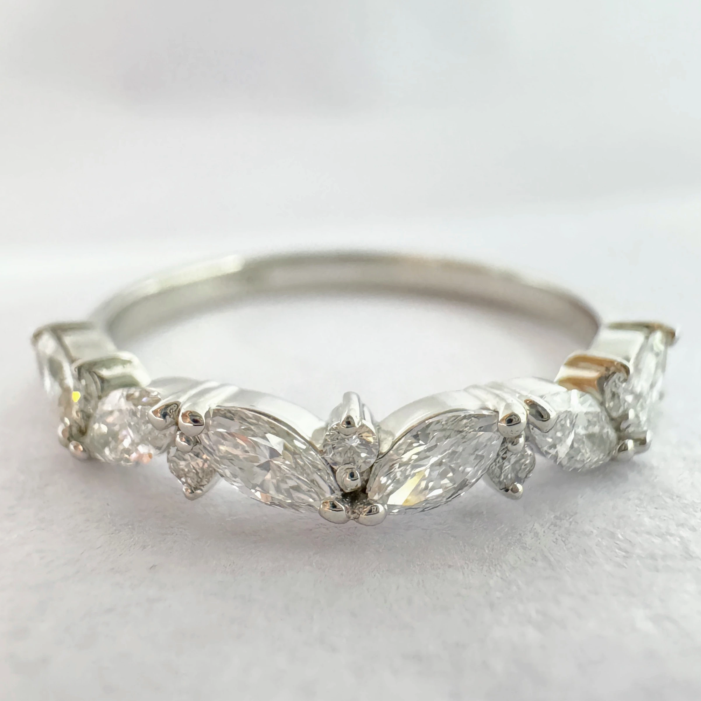 Marquise & Round Lab Grown Diamond Ring | PT950 Platinum | IGI Certified view 5