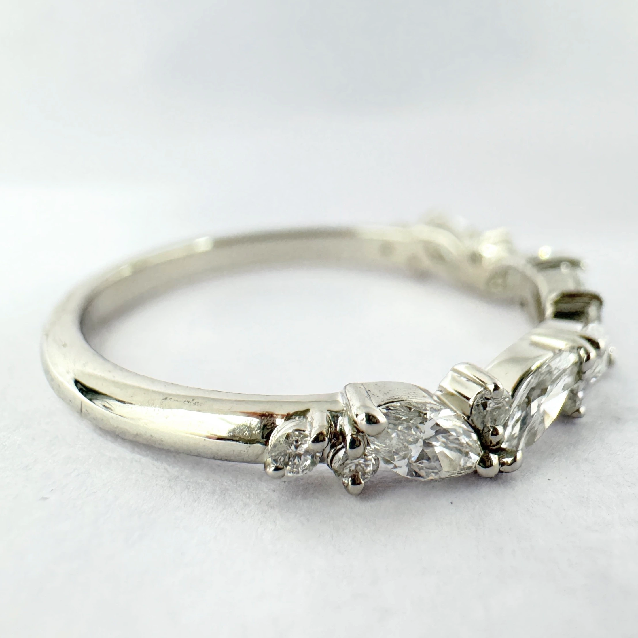 Marquise & Round Lab Grown Diamond Ring | PT950 Platinum | IGI Certified view 6