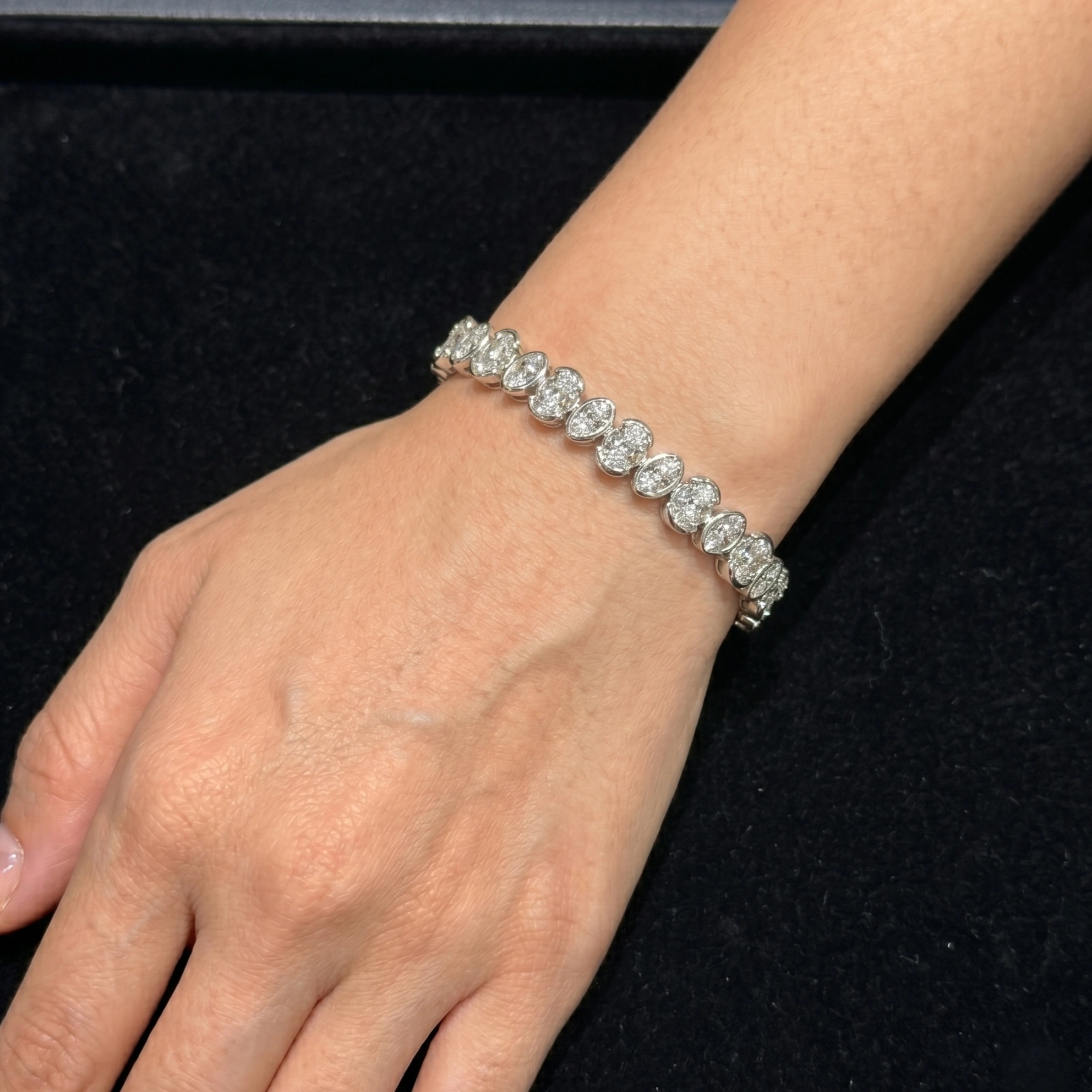 Oval & Marquise Diamond Bracelet | Lab Grown & IGI Certified view 7