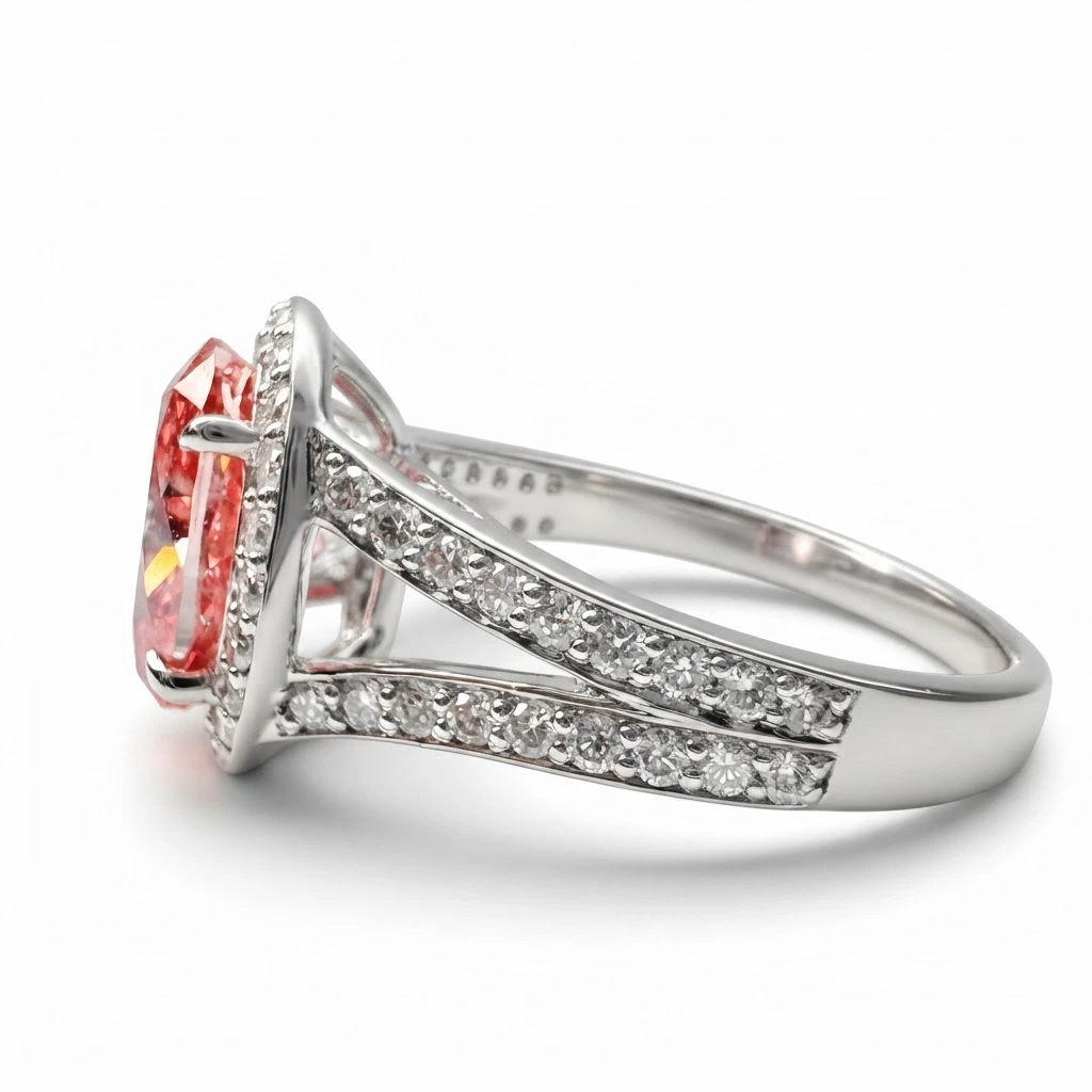 Oval & Round Diamond Ring | Lab Grown & Certified view 4