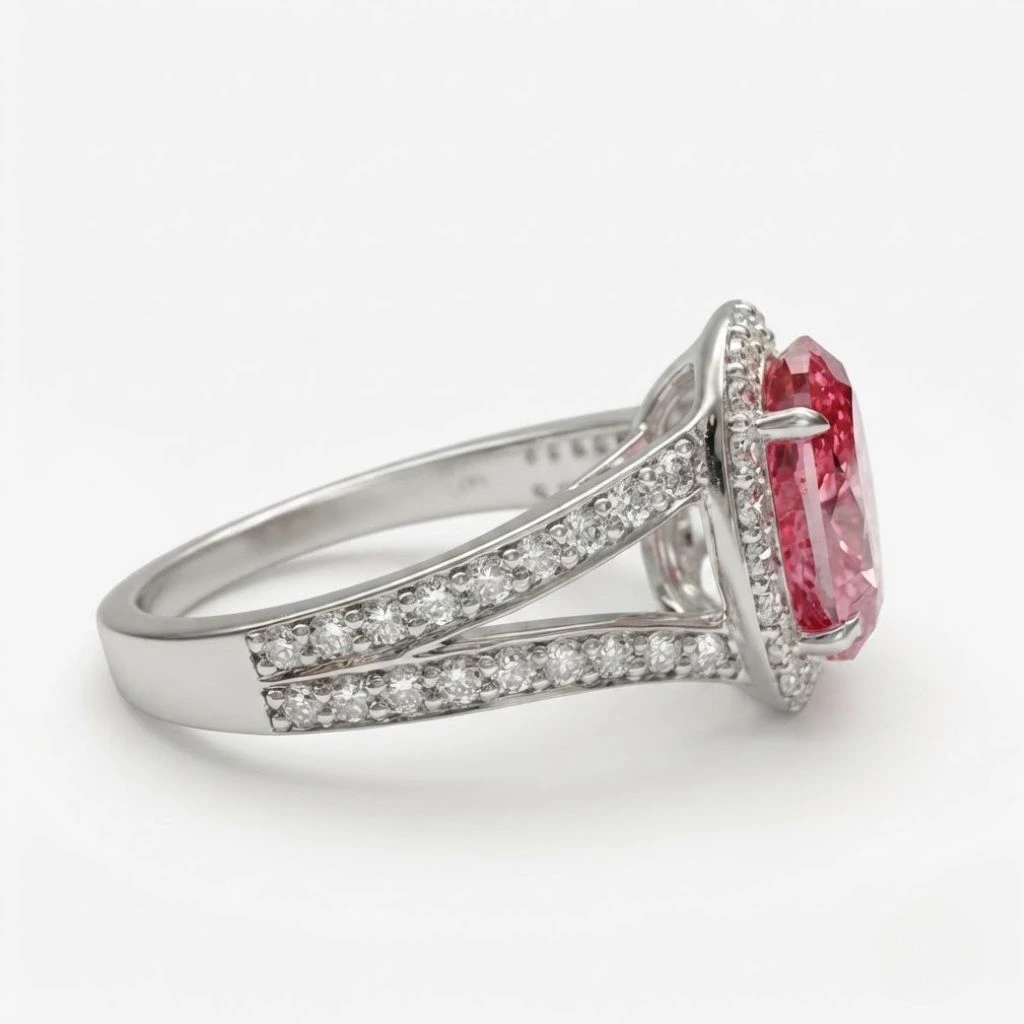 Oval & Round Diamond Ring | Lab Grown & Certified view 5