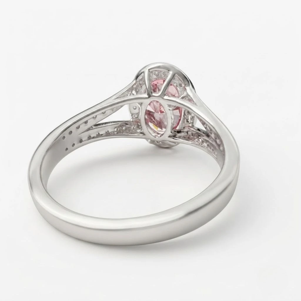 Oval & Round Diamond Ring | Lab Grown & Certified view 6