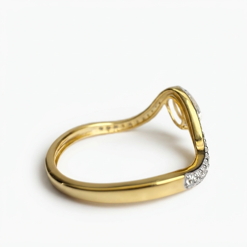 Oval & Round Diamond Ring in Yellow Gold | Lab Grown Diamonds view 6